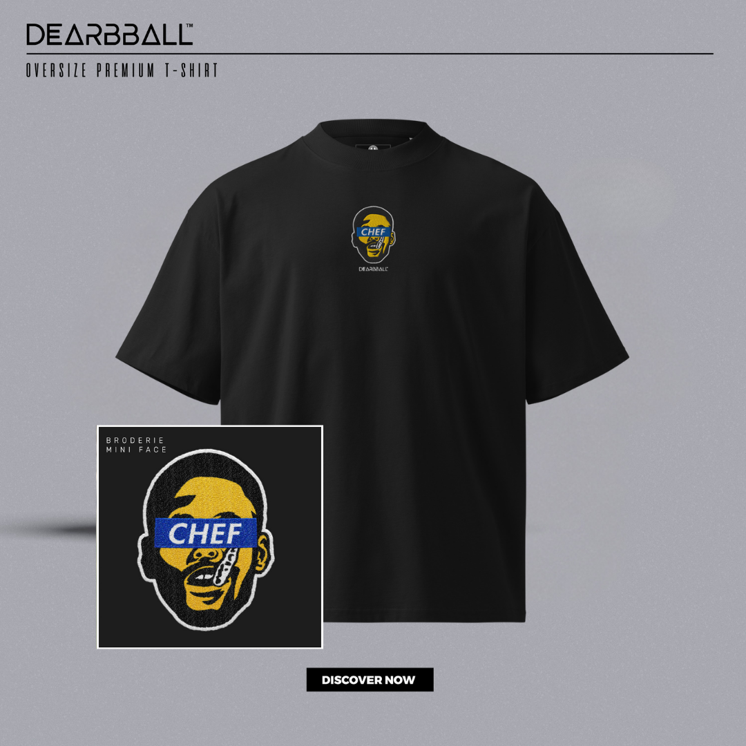 🔒 DearBBall Oversized Premium T-skjorte - Chef MouthGuard BRODERI Edition