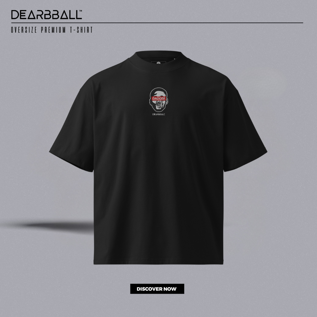 DearBBall T-Shirt Oversized Premium - Dagger MouthGuard BRODERIE Edition