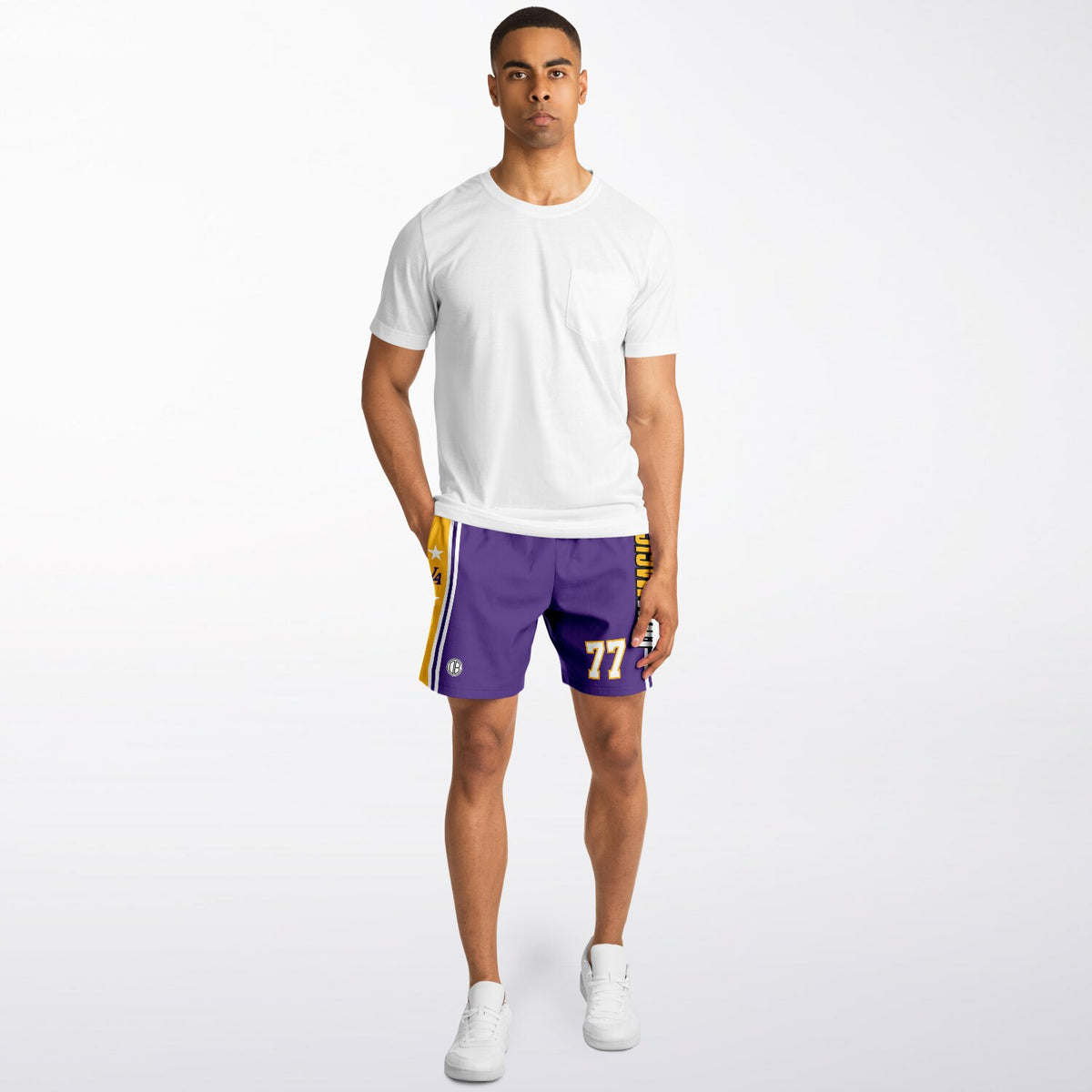 DearBBall Fashion Short - LukaMagic 77 Purple &amp; Gold Edition