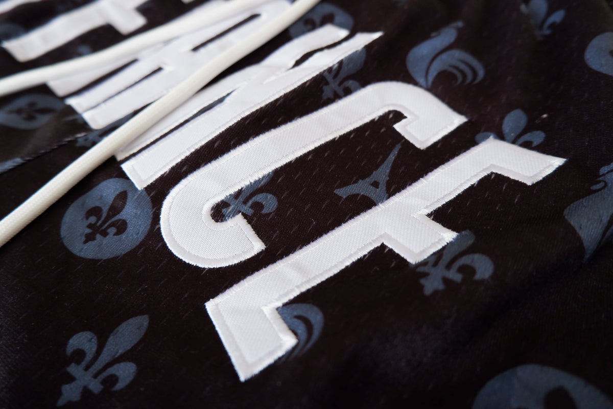 DBB SHORT MESH PREMIUM - FRANCE ROYAUTÉ BLACK ÉDITION LIMITÉE