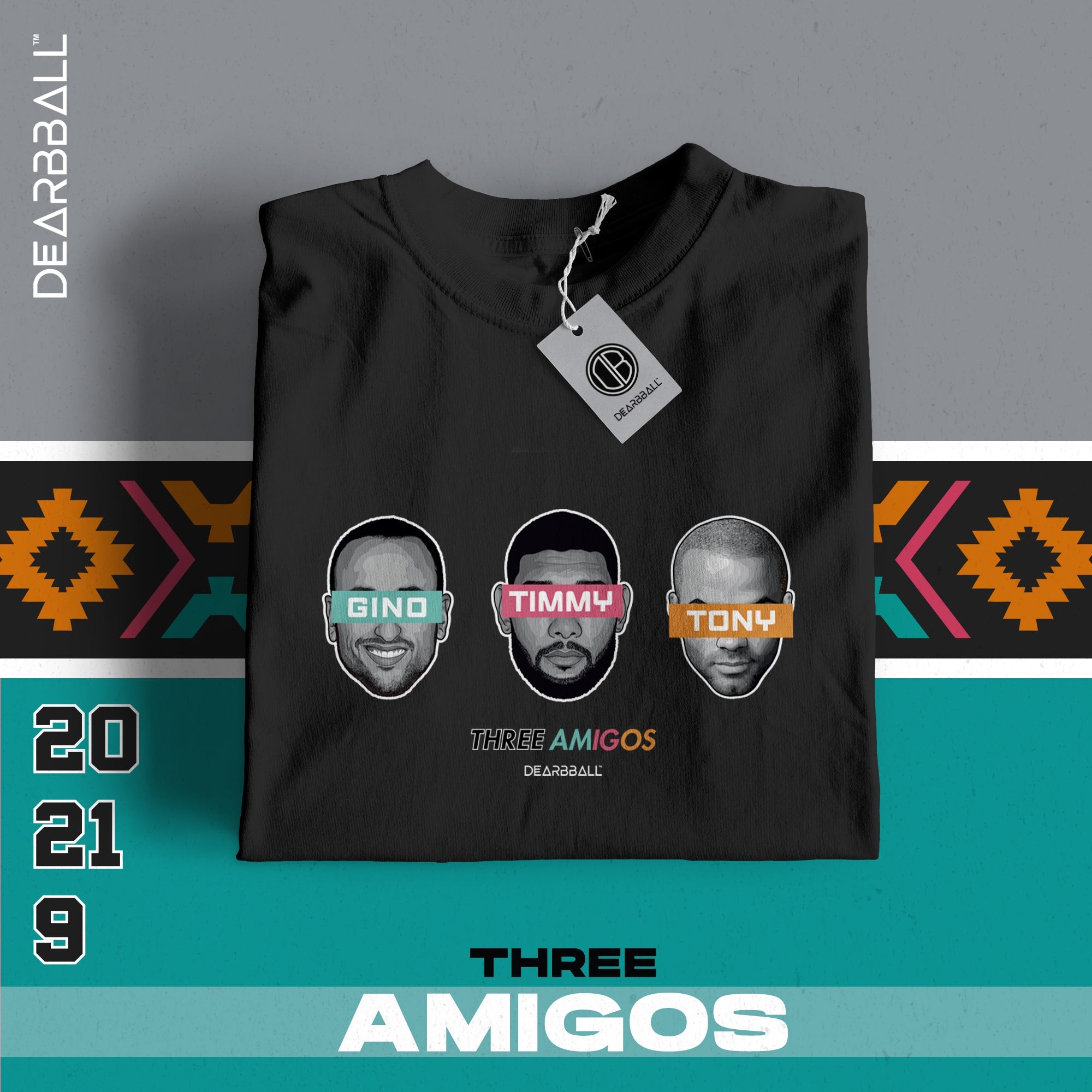 DearBBall T-Shirt - THREE AMIGOS Fiesta Edition