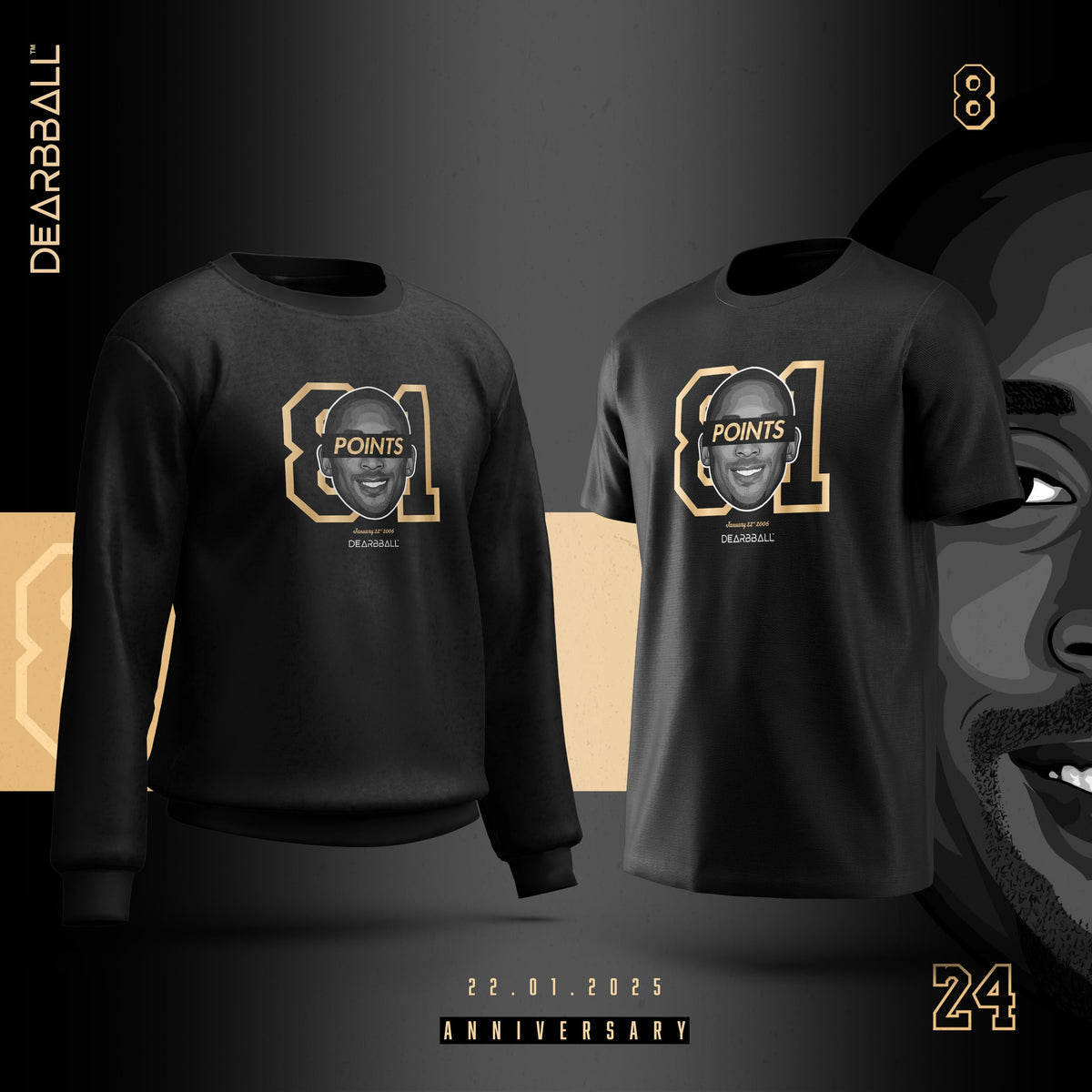 DearBBall Ensemble T-Shirt Sweat - 81 pts Record Gold Edition