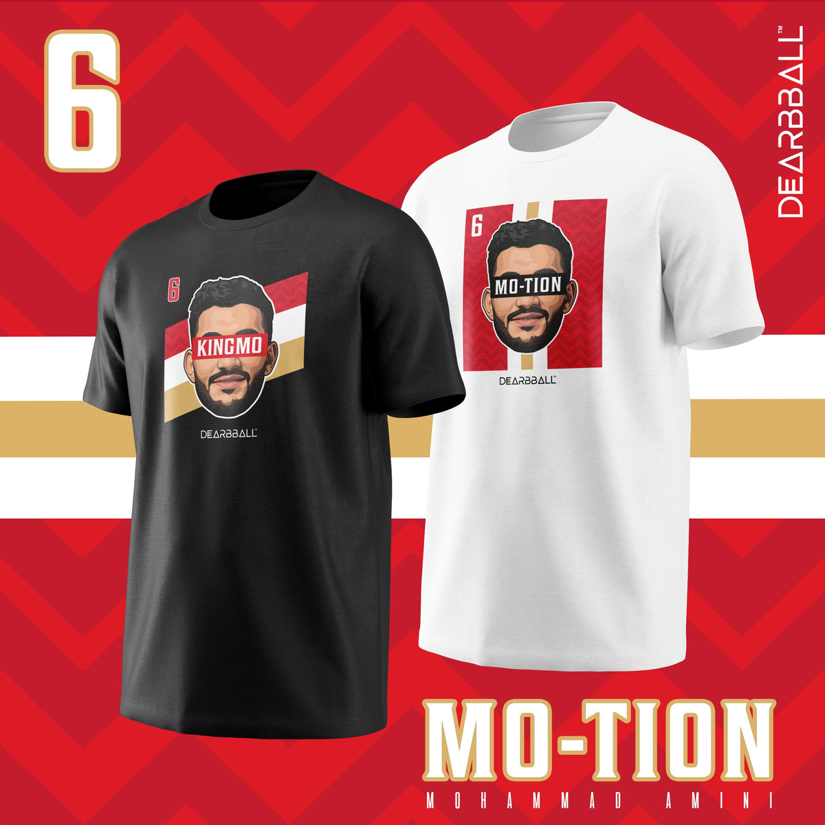 DearBBall T-Shirt - Amini KINGMO Stripes Edition