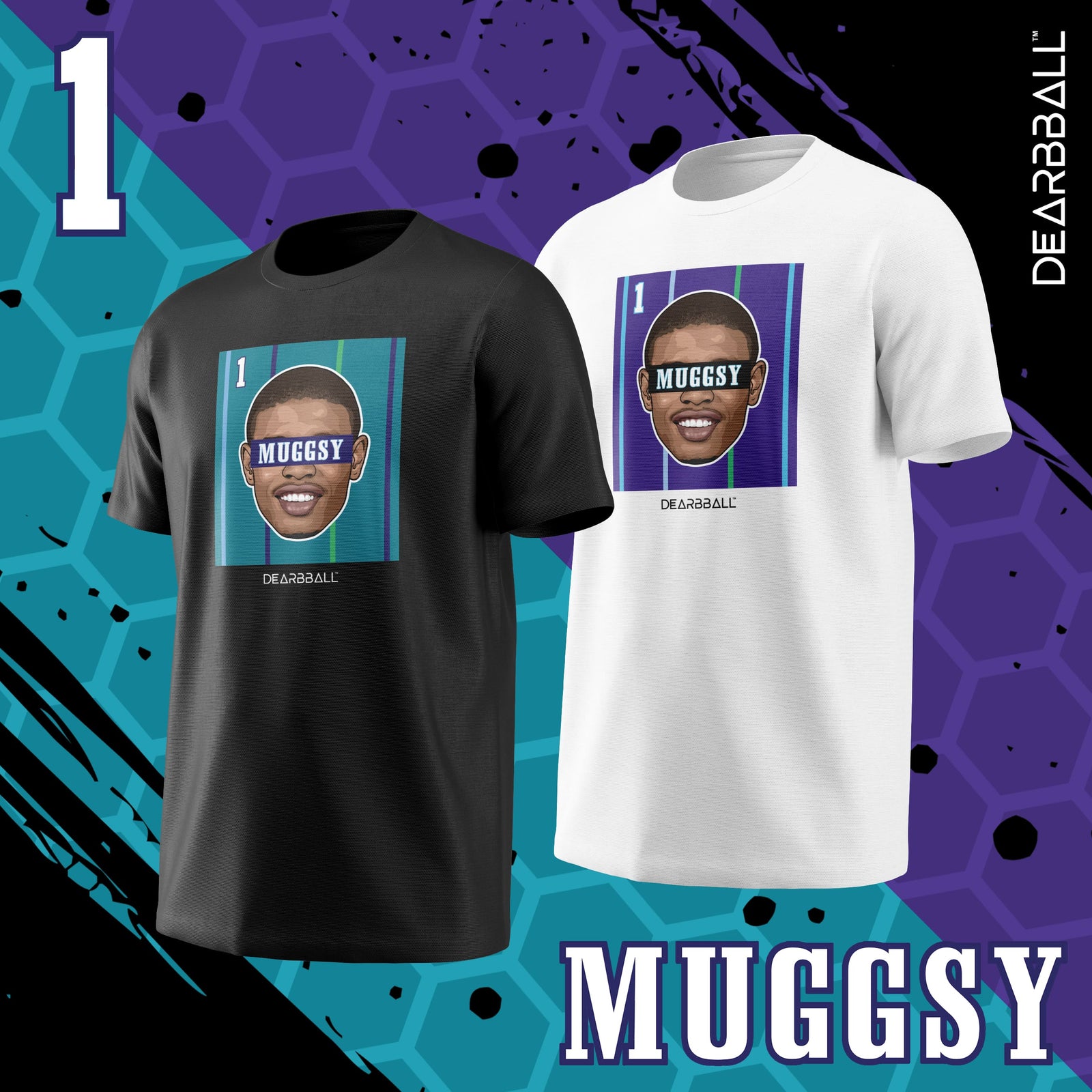 T-Shirt DearBBall - Edição MUGGSY Verde-azulado