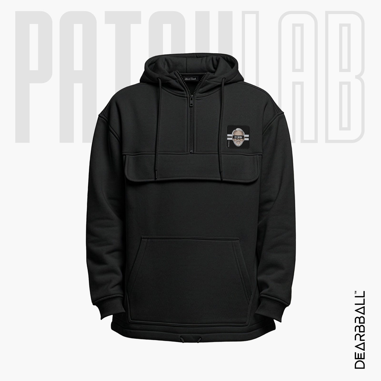 Hettegenser 3/4 Glidelås PatchLab