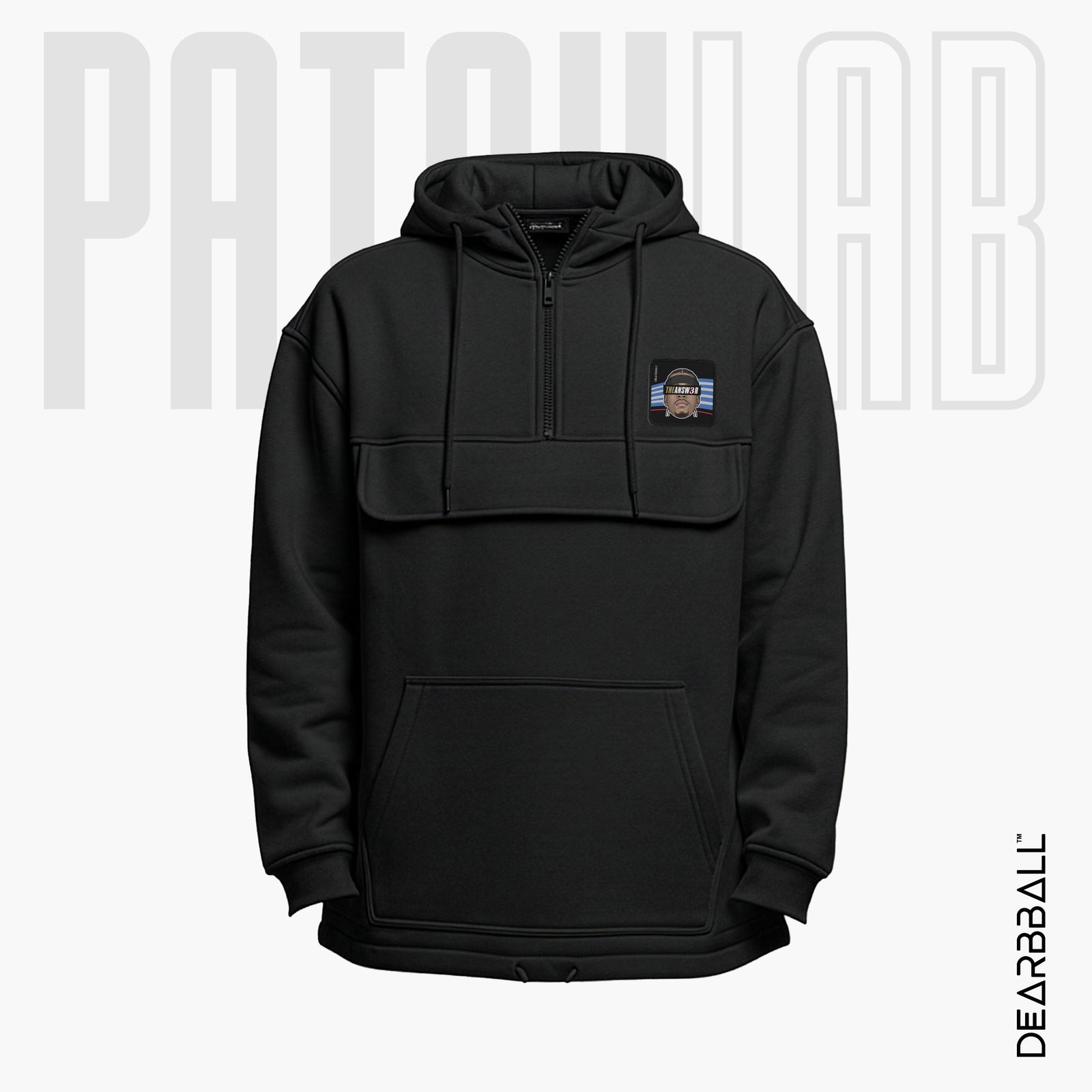 Hettegenser 3/4 Glidelås PatchLab