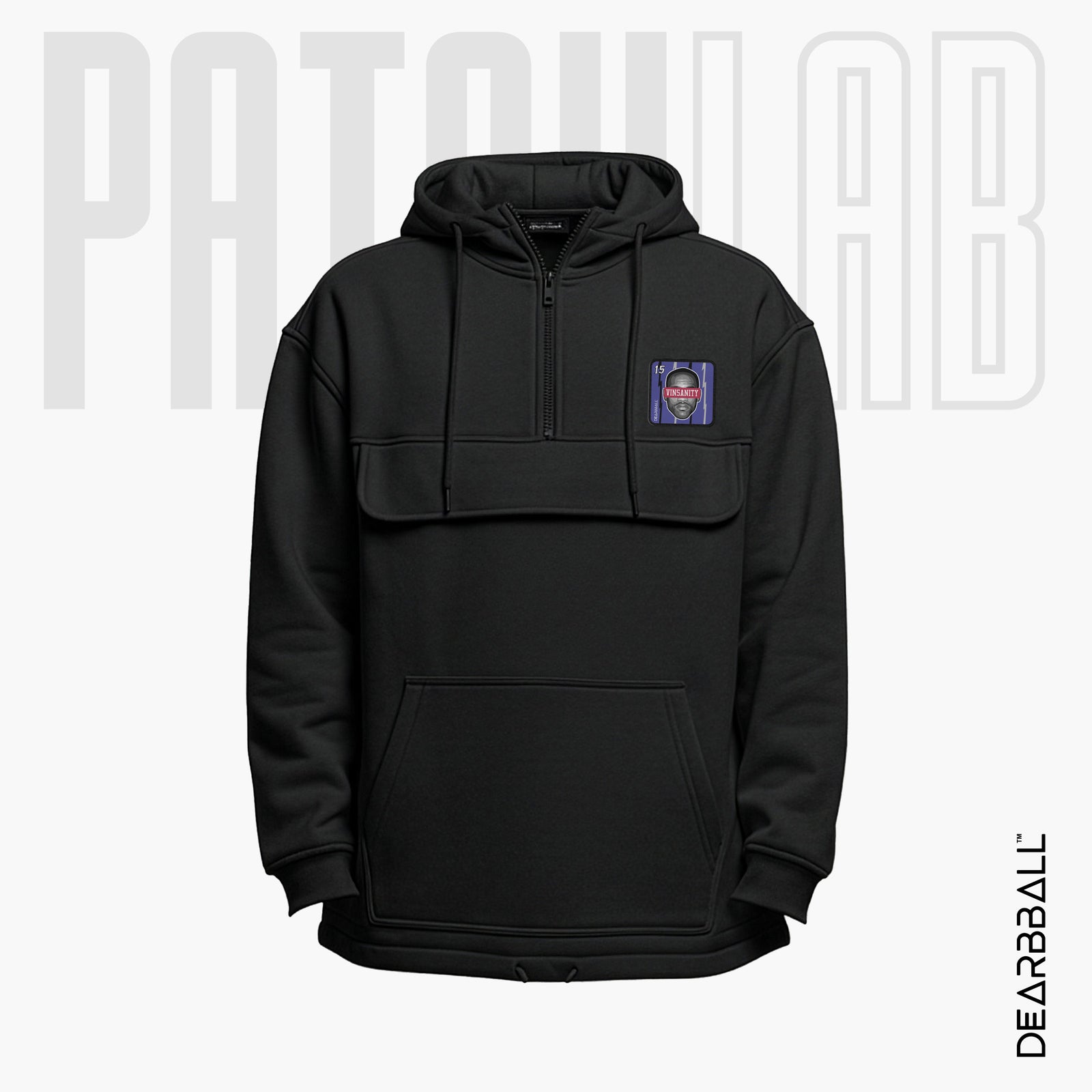 Hettegenser 3/4 Glidelås PatchLab
