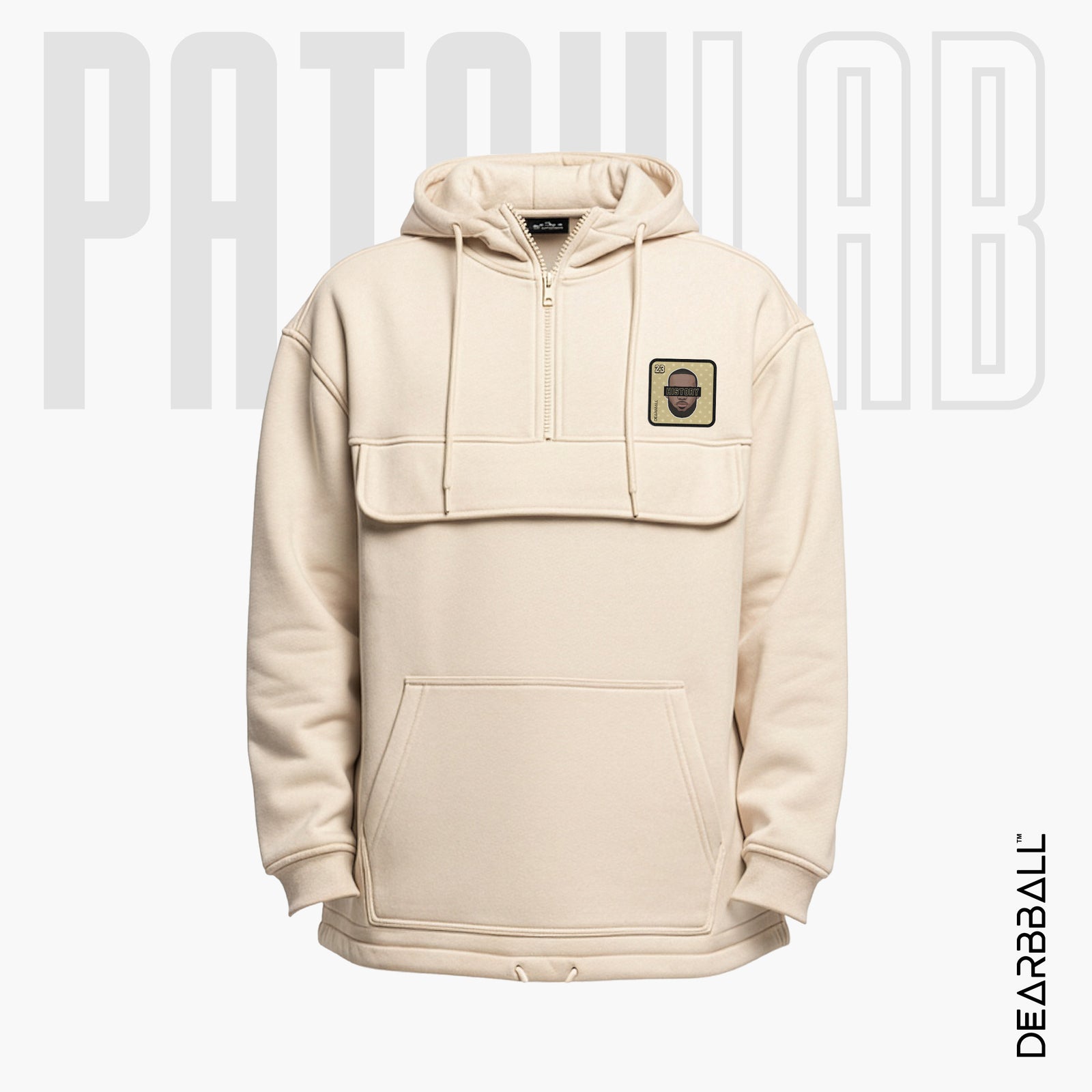 Hettegenser 3/4 Glidelås PatchLab