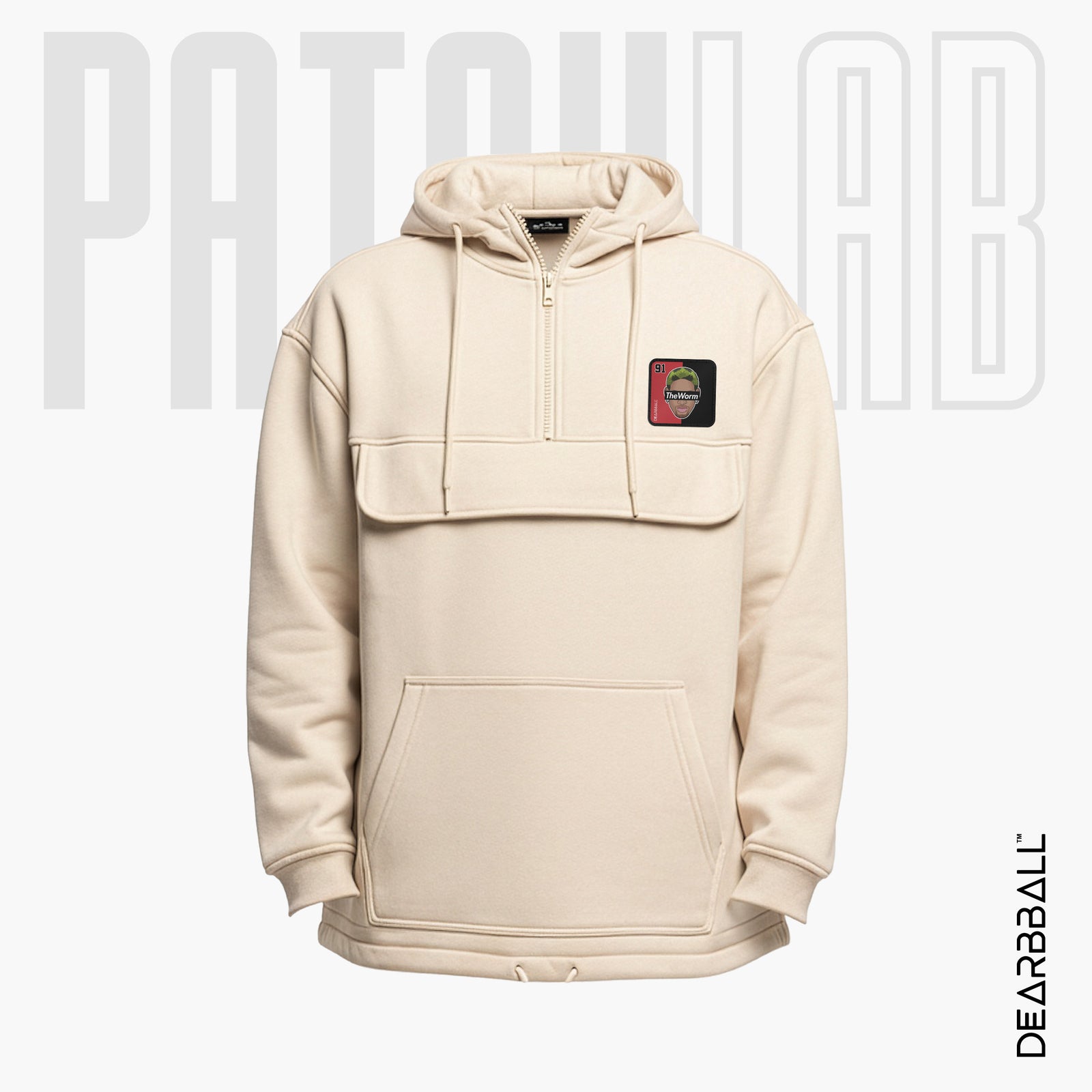Hettegenser 3/4 Glidelås PatchLab