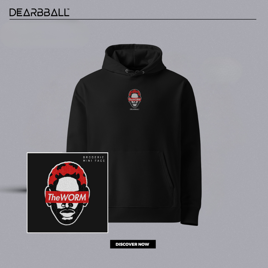 DearBBall Hoodie Premium - TheWorm Red HairStyle BRODERIE Edition