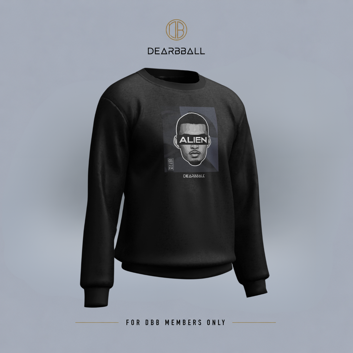 DearBBall Sweatshirt - ALIEN Black & Silver Luxury Edition