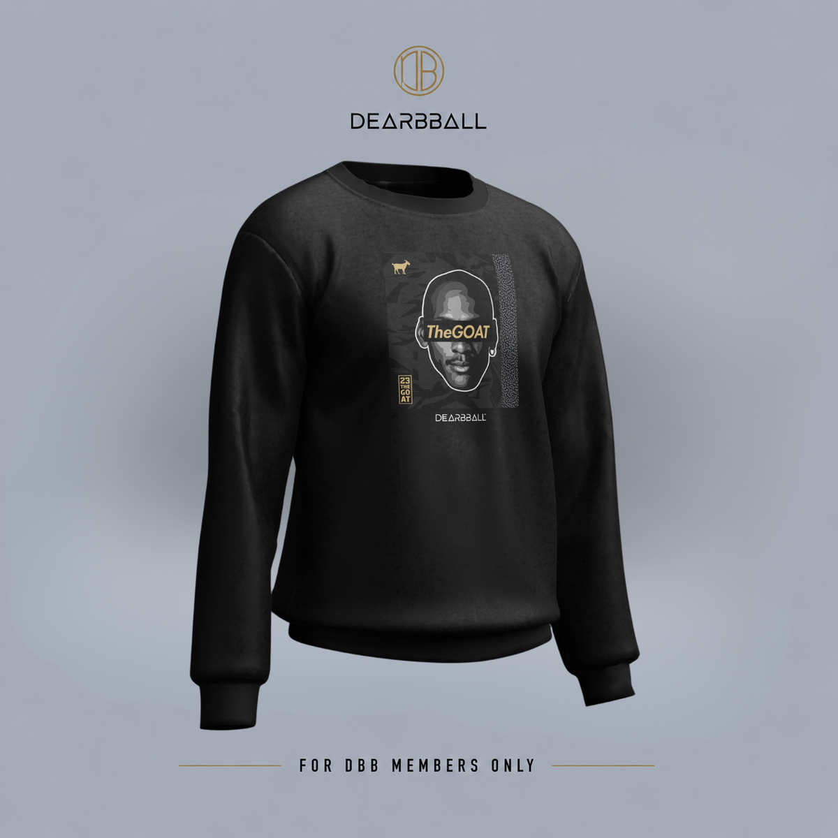 DearBBall Sudadera - Edición TheGOAT Black &amp; Gold Luxury