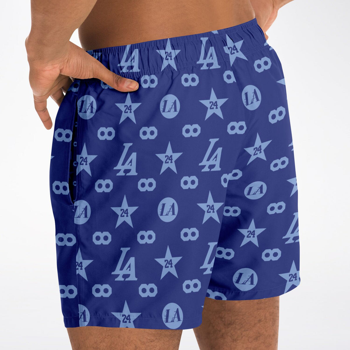 INFINITY Blue Swim Trunks