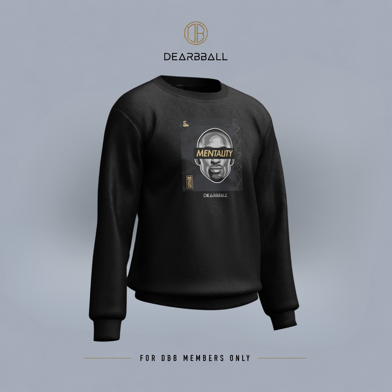 DearBBall Sweatshirt - MENTALITY Black & Gold Luxury Edition