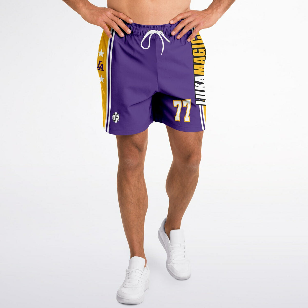 DearBBall Fashion Short - LukaMagic 77 Purple &amp; Gold Edition