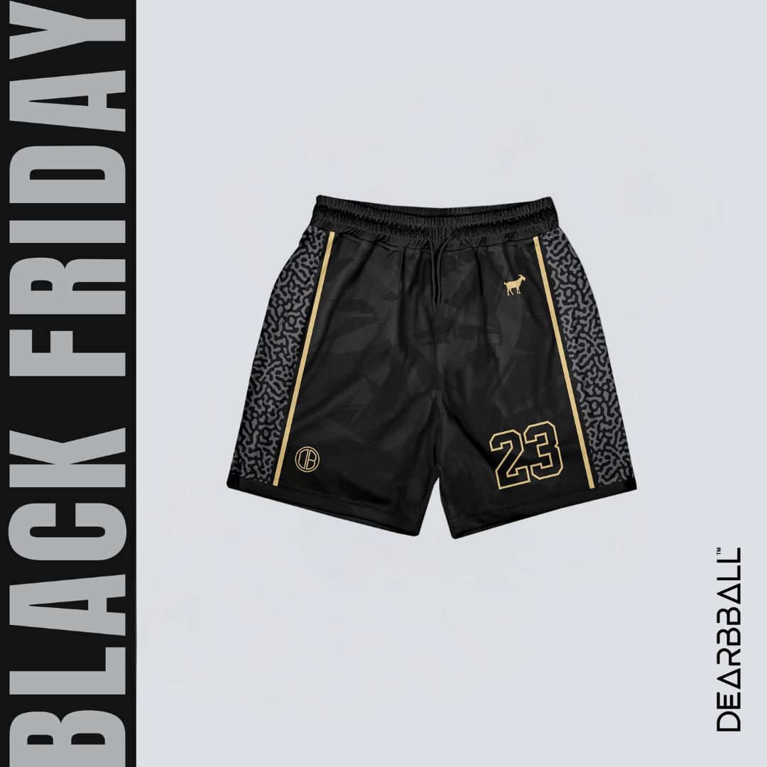 DearBBall Fashion Short - THE GOAT Black &amp; Gold Luxury Edition