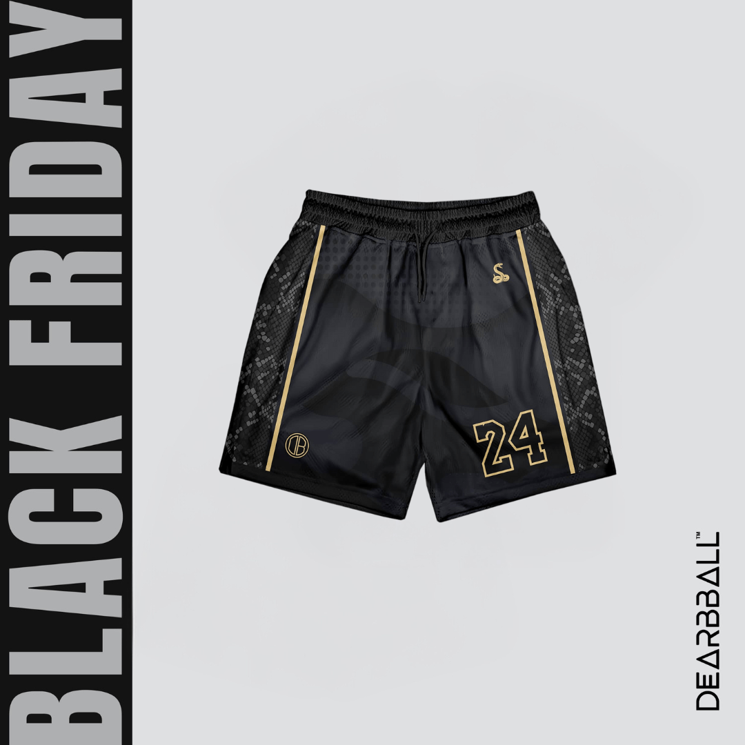 DearBBall Fashion Short - MENTALITY Black &amp; Gold Luxury Edition