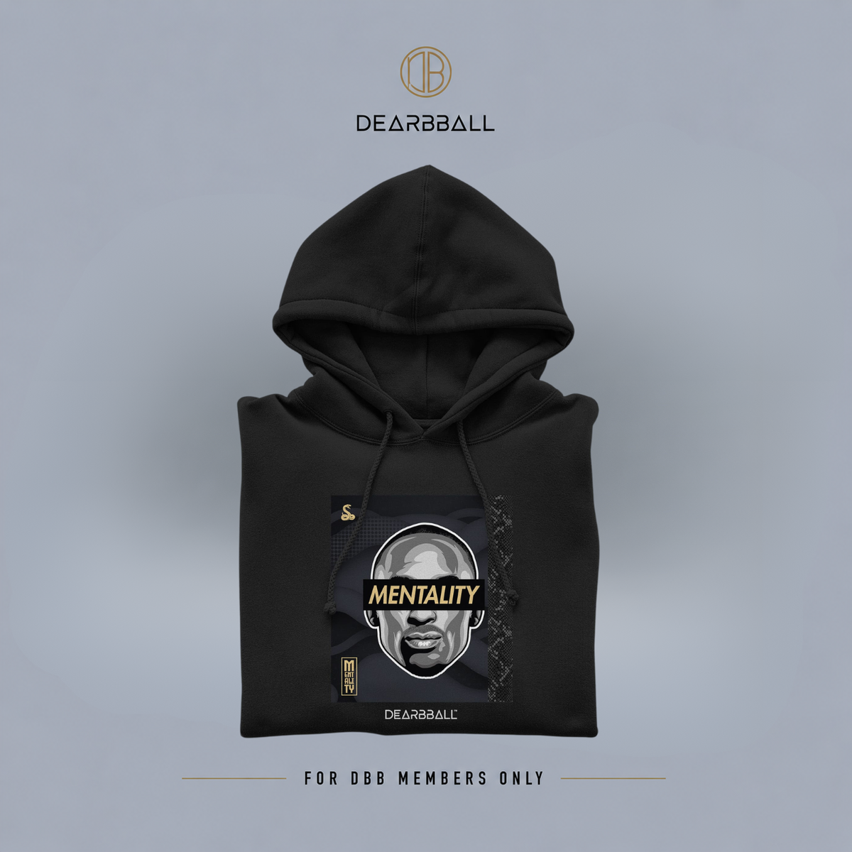 DearBBall Hoodie - MENTALITY Black &amp; Gold Luxury Edition