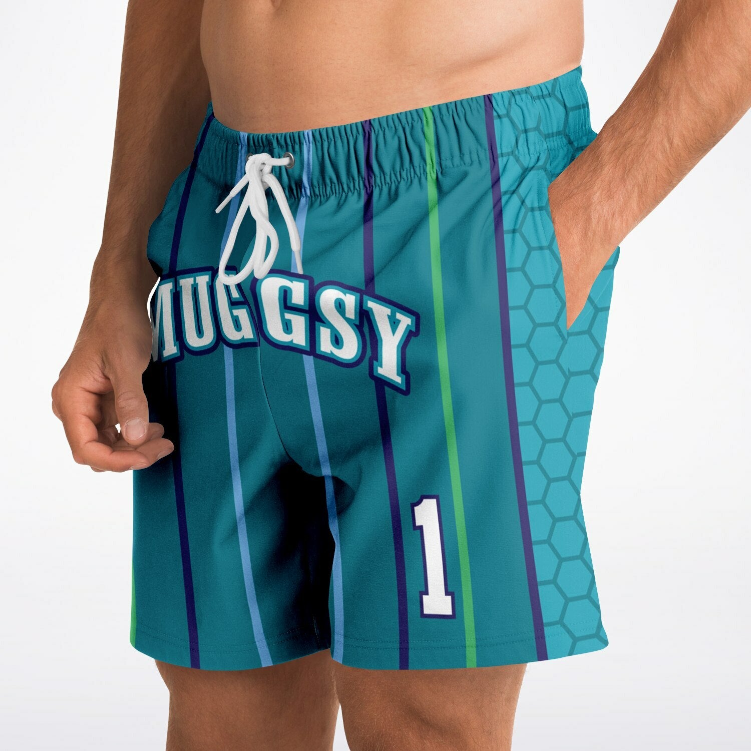 Calções Fashion DearBBall - Edição MUGGSY Verde-azulado