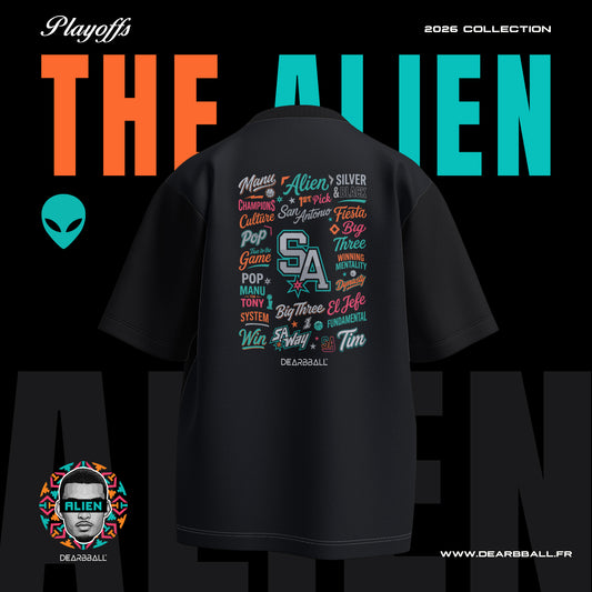 T-shirt Oversize Premium DearBBall - Edizione ALIEN San Antonio Words Matter