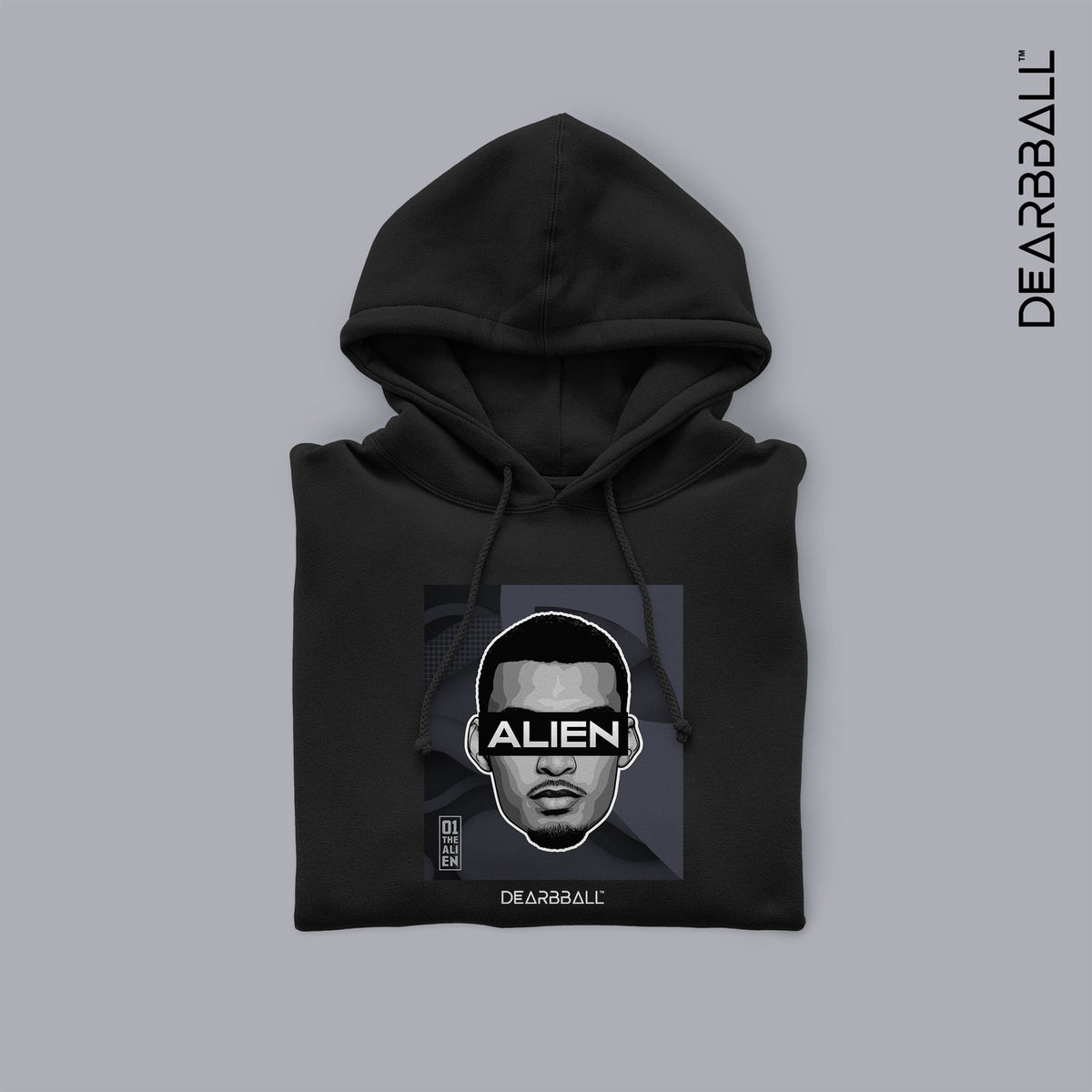 DearBBall Sweat à Capuche - ALIEN Black &amp; Silver Luxury Edition