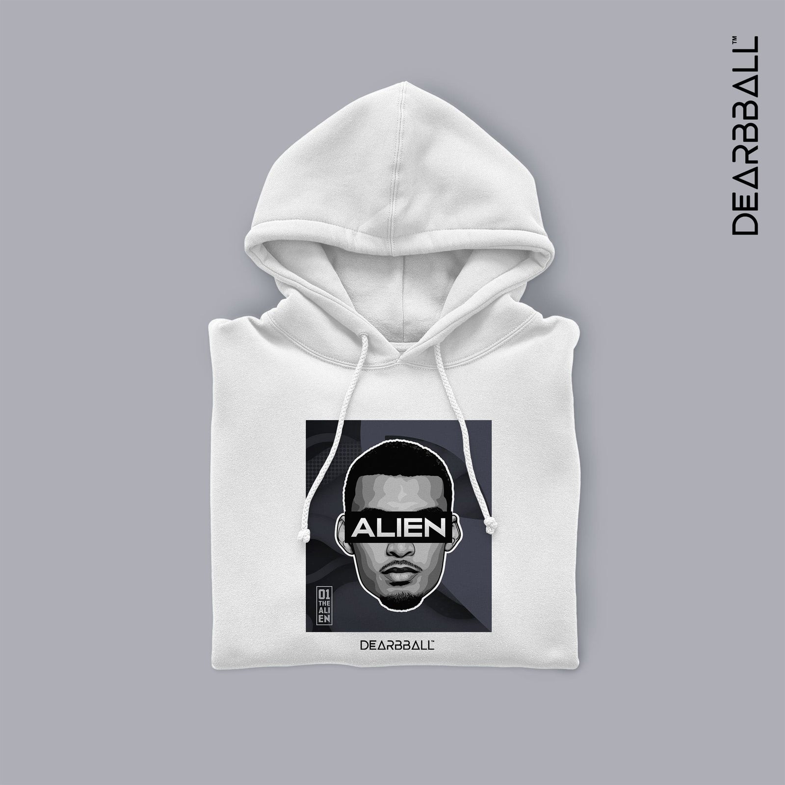 DearBBall Sweat à Capuche - ALIEN Black & Silver Luxury Edition