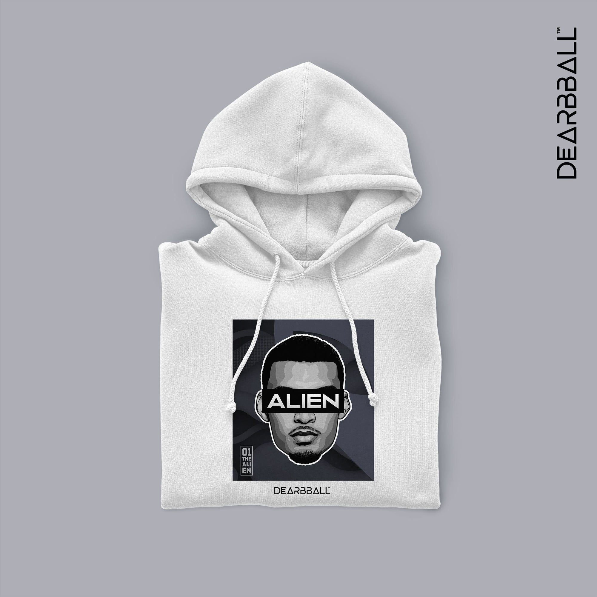 DearBBall Sweat à Capuche - ALIEN Black & Silver Luxury Edition