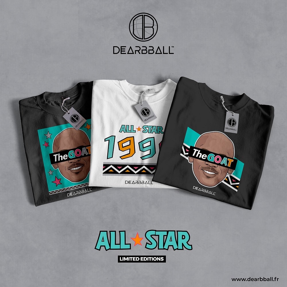 DearBBall T-Shirt - TheGOAT ASG 1996 Stripes Edition Limitée