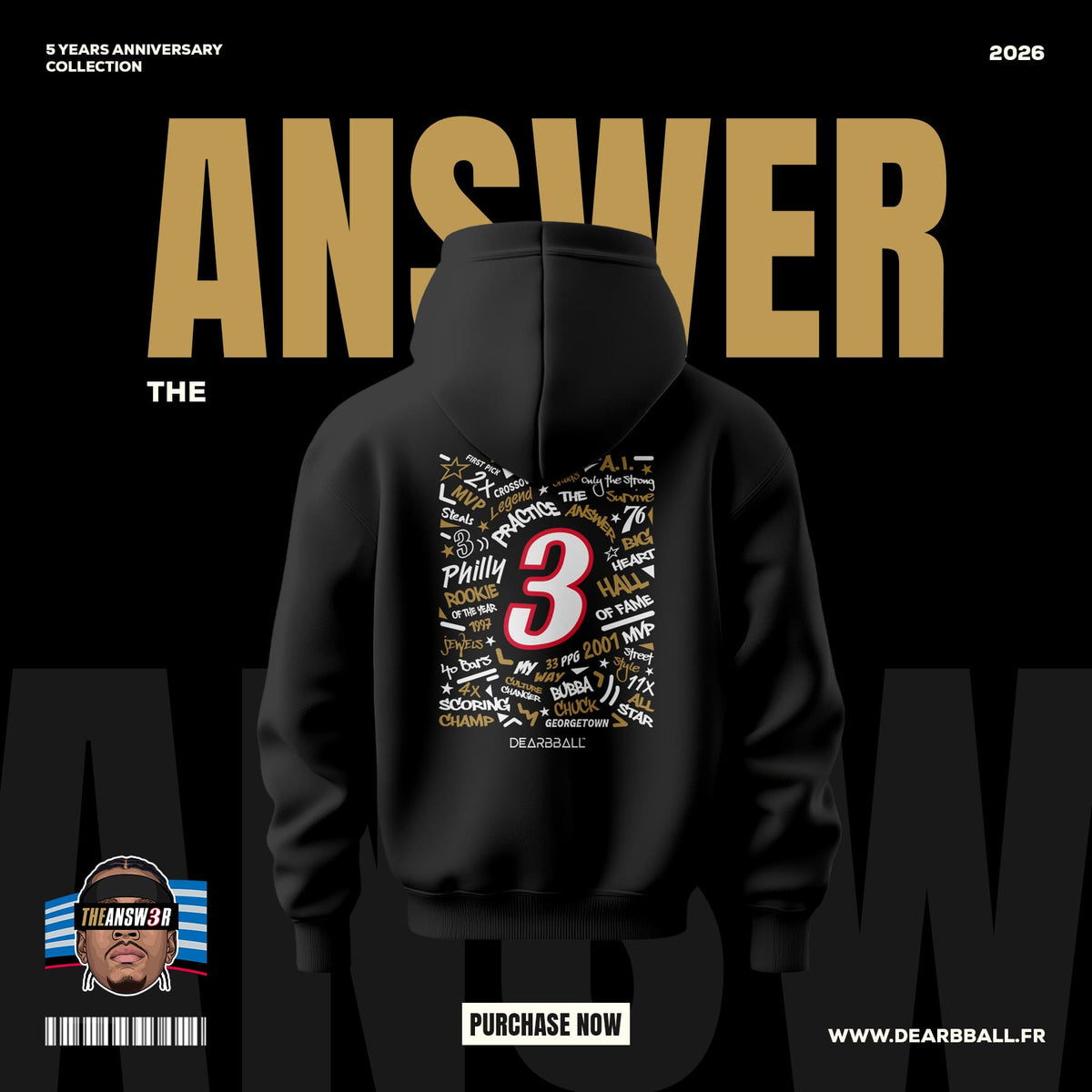 DearBBall Hoodie Premium - TheAnswer 3 Words Matter Edition