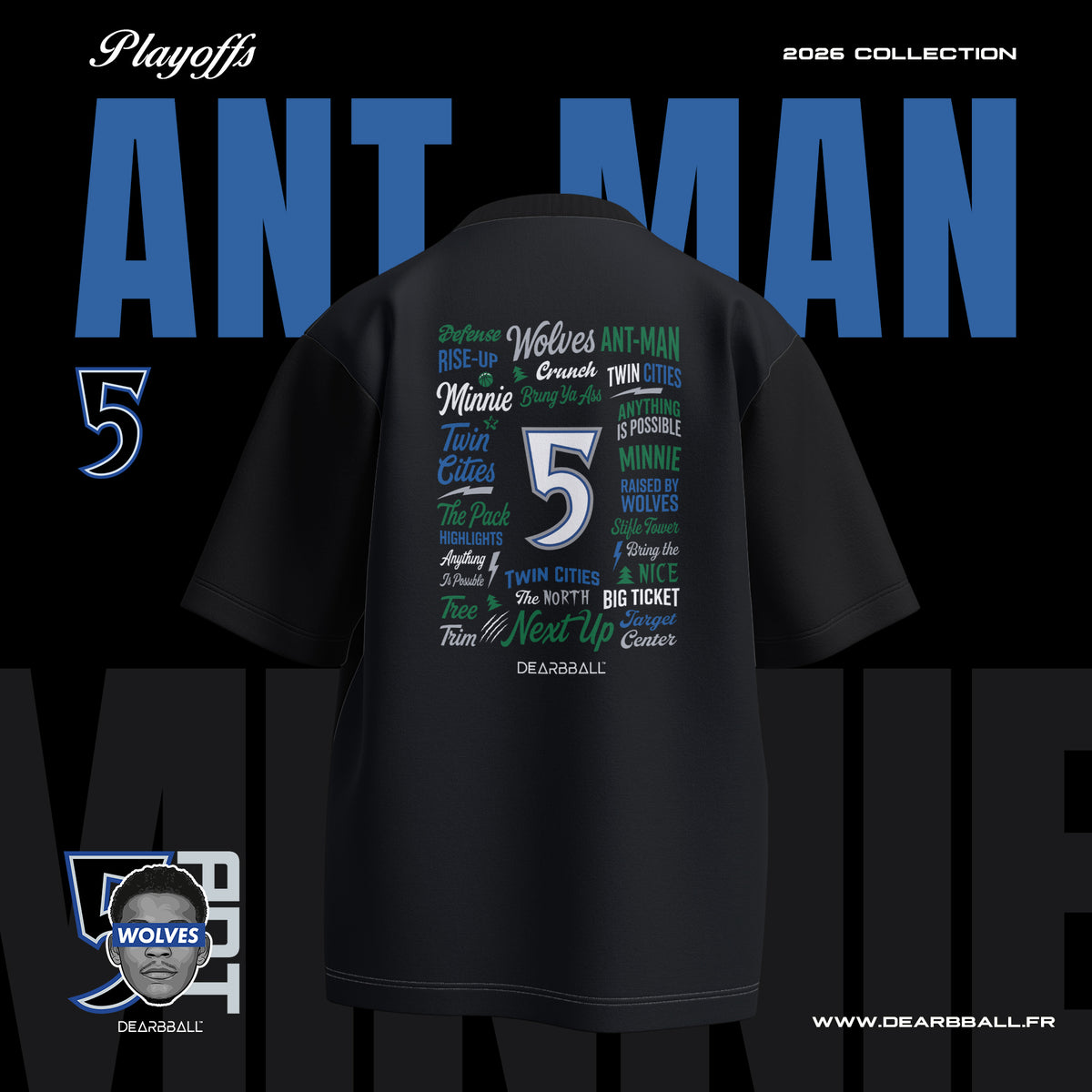 DearBBall T-skjorte Oversized Premium - ANT-MAN Words Matter-utgave
