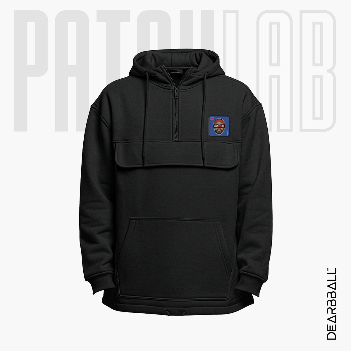 Felpa con Zip 3/4 PatchLab