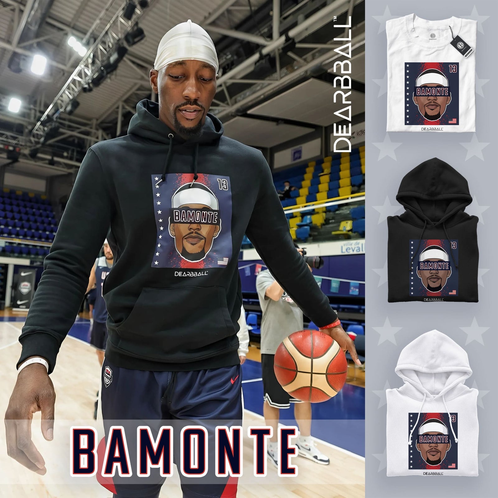 Felpa con Cappuccio DearBBall - BAMONTE USA Edition