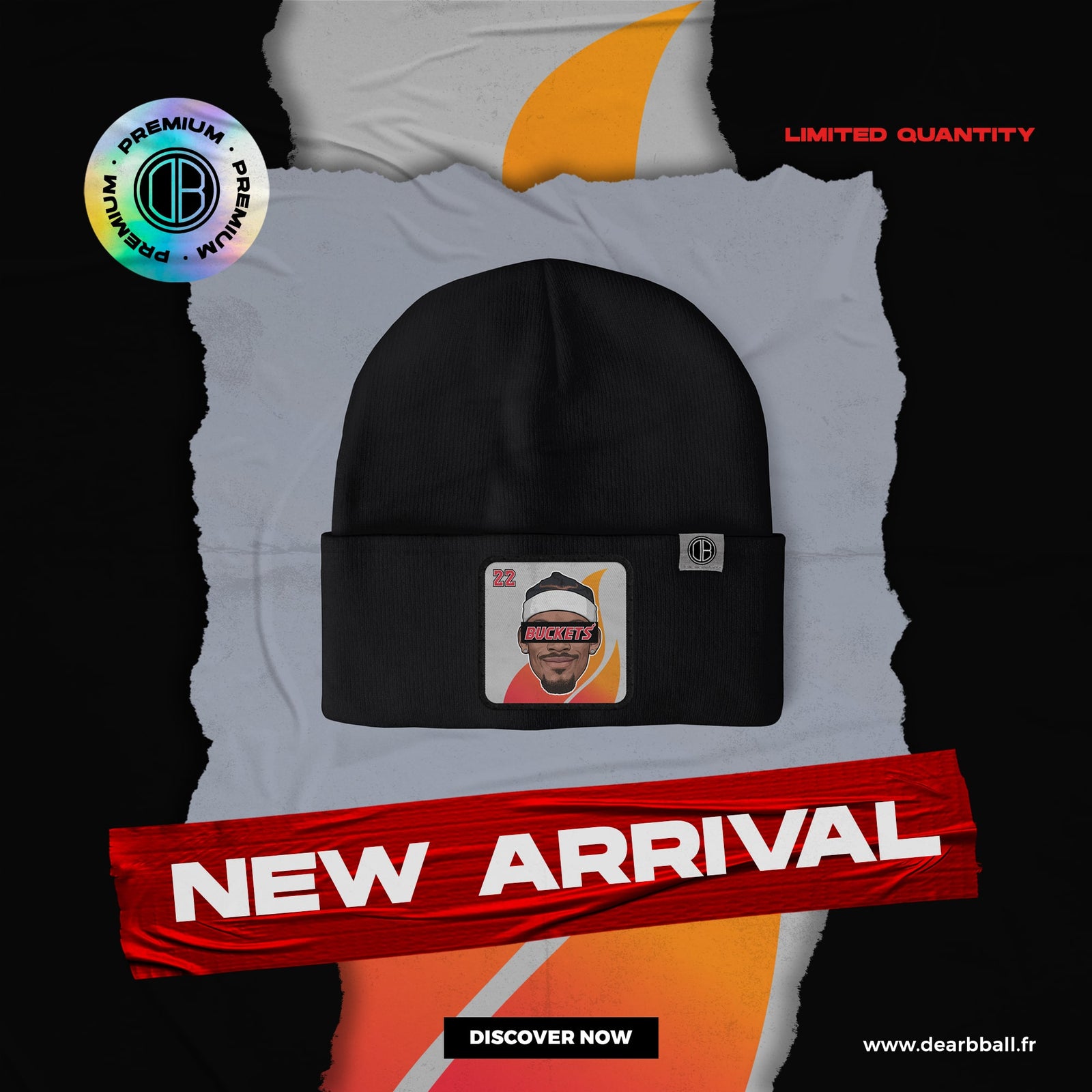 DearBBall Boné Premium - Edição Buckets Flame