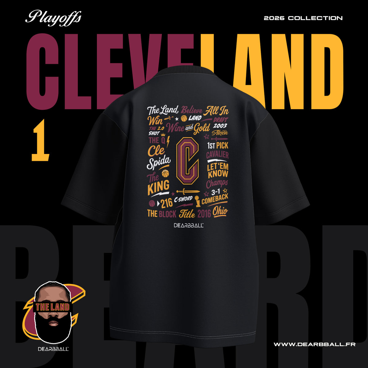 DearBBall T-Shirt Oversized Premium - Beard The Land Words Matter Edition