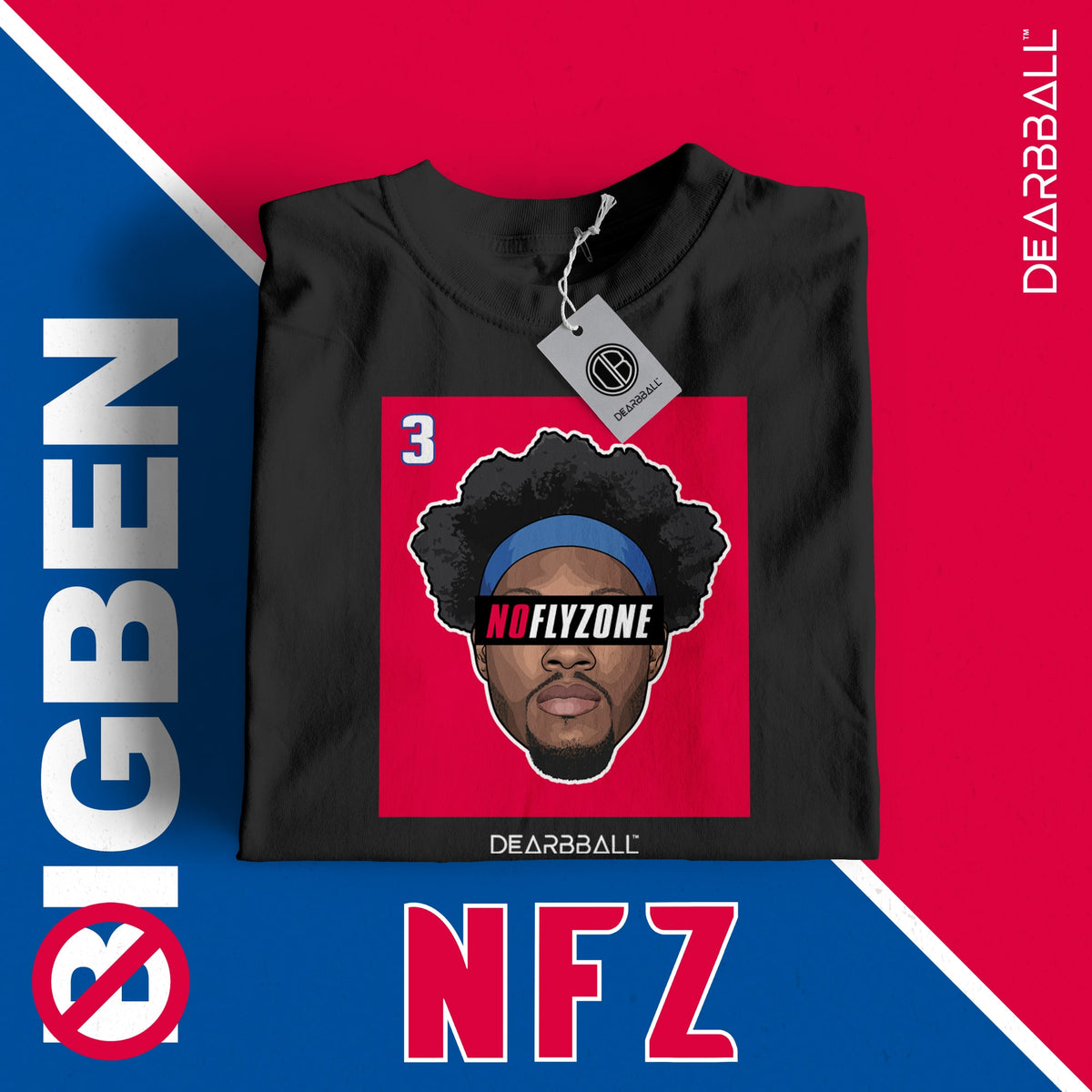 DearBBall T-skjorte - No FlyZone Rød-utgave