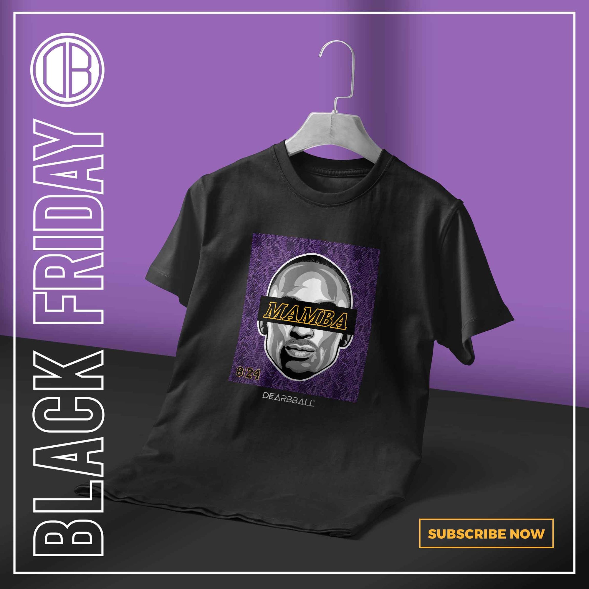 DearBBall T-Shirt - MAMBA Purple Snake Skin Edition