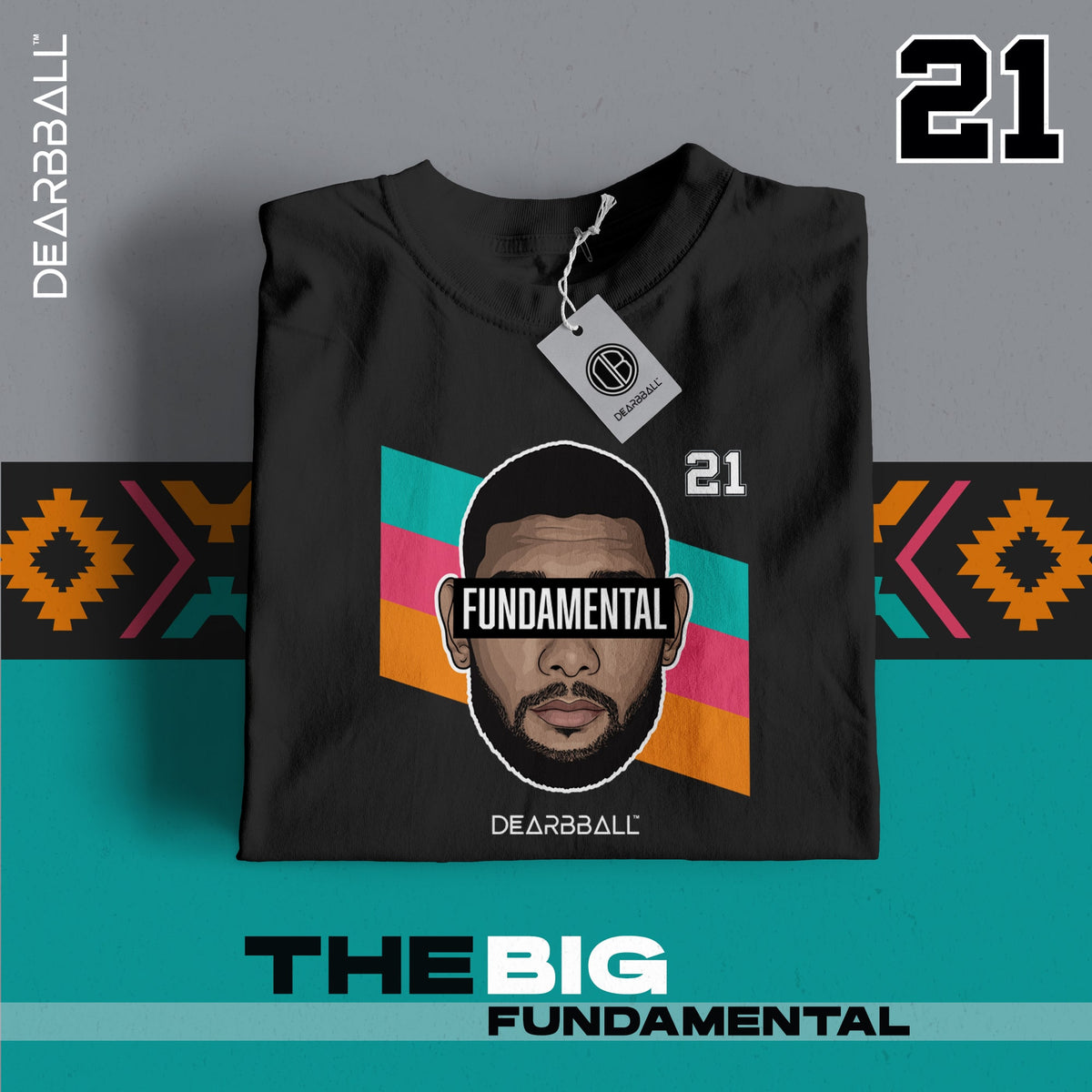 DearBBall T-Shirt - FUNDAMENTAL Fiesta Stripes Edition