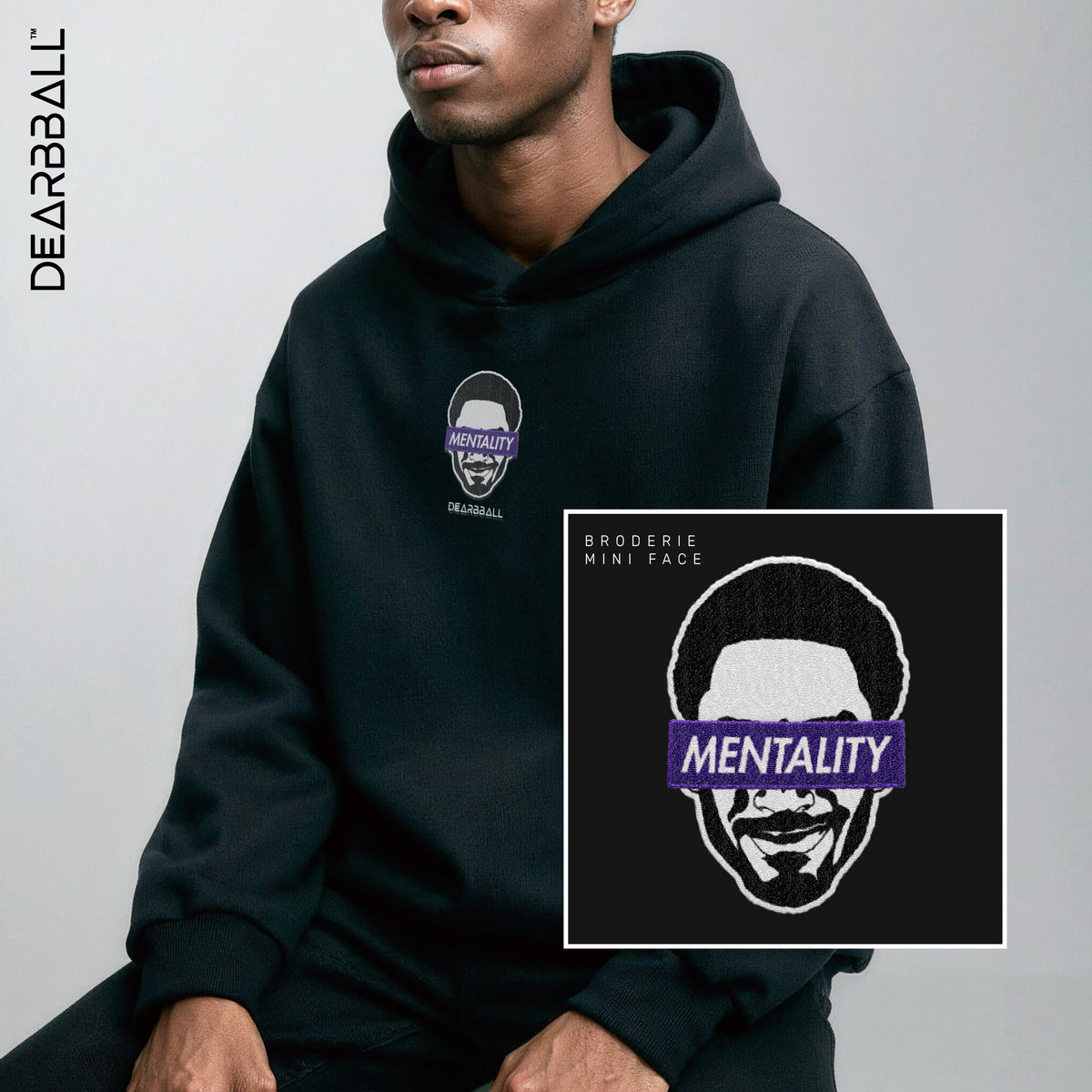 DearBBall Hoodie Premium - Afro Mentalität BRODERIE Edition