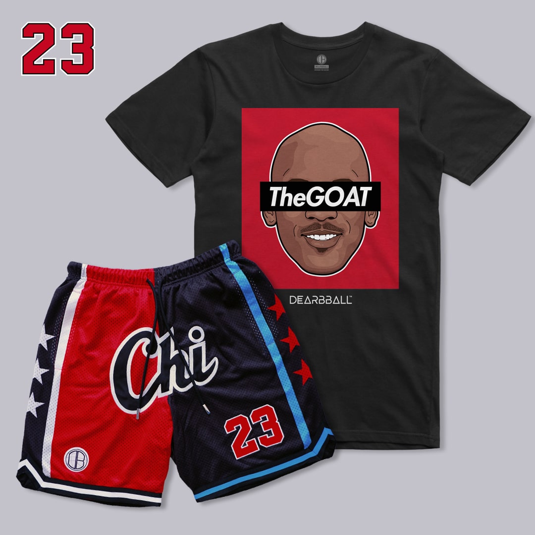 Conjunto DearBBall de T-shirt e Calções em Mesh - Edição TheGOAT Mesh