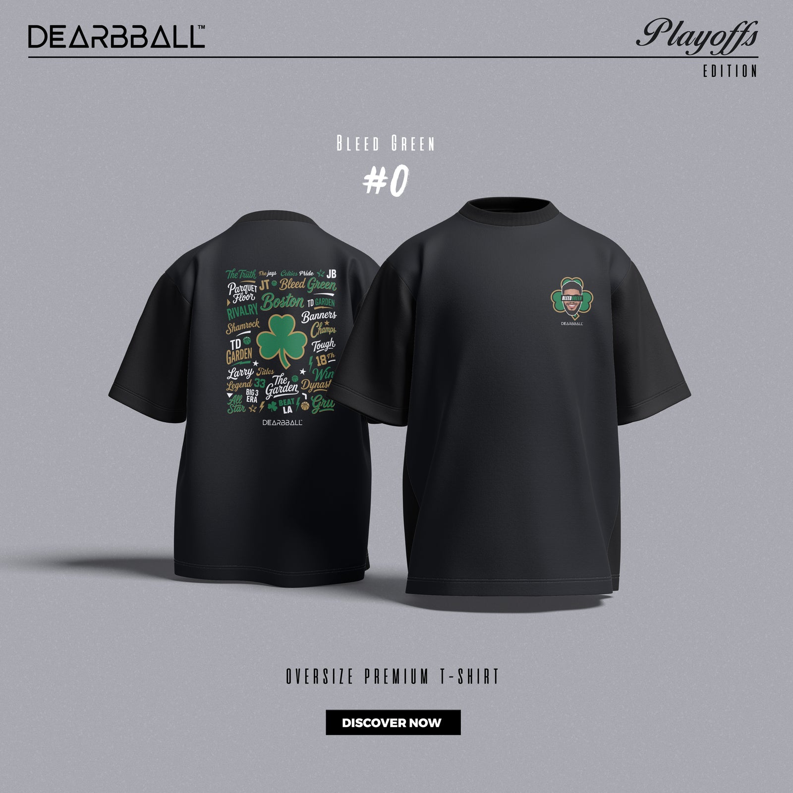 DearBBall T-skjorte Oversized Premium - BleedGreen BOSTON Words Matter-utgave