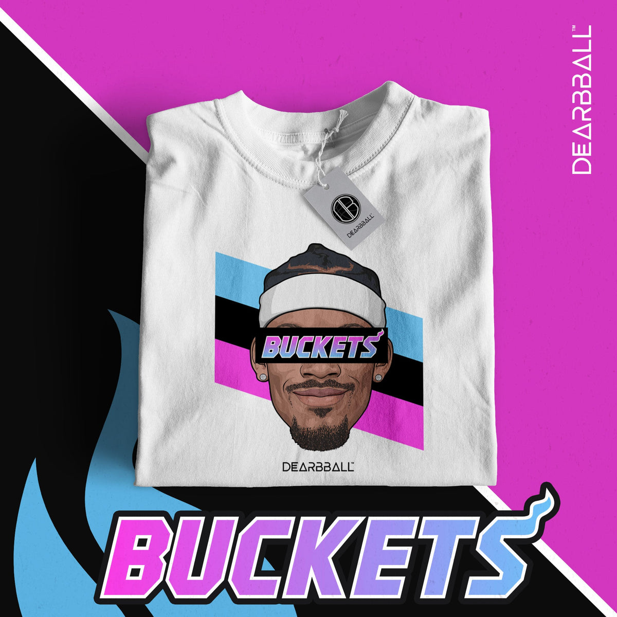 DearBBall T卹 - BUCKETS 邁阿密罪惡都會條紋版