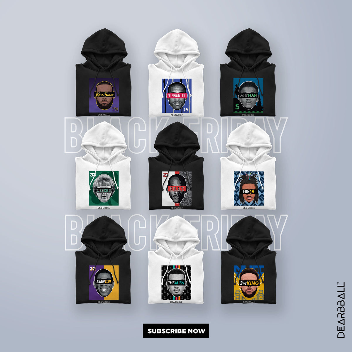 DearBBall Sweat à Capuche - 3PT KING Nuit Edition