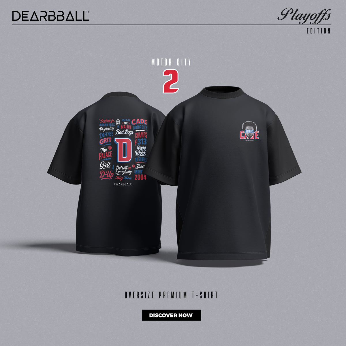 DearBBall T-Shirt Oversized Premium - Cade DETROIT Words Matter Edition