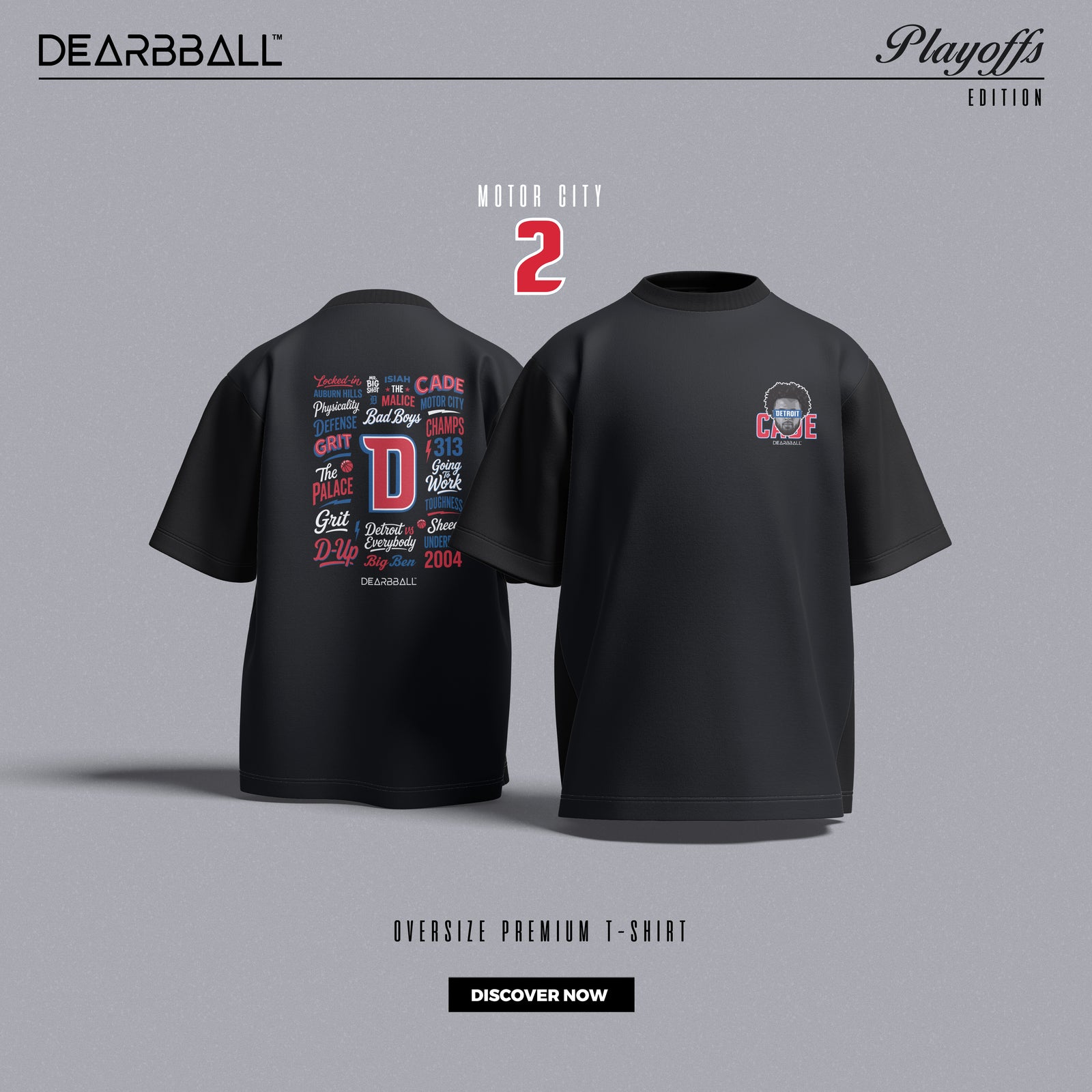 DearBBall T-Shirt Oversized Premium - Cade DETROIT Words Matter Edition