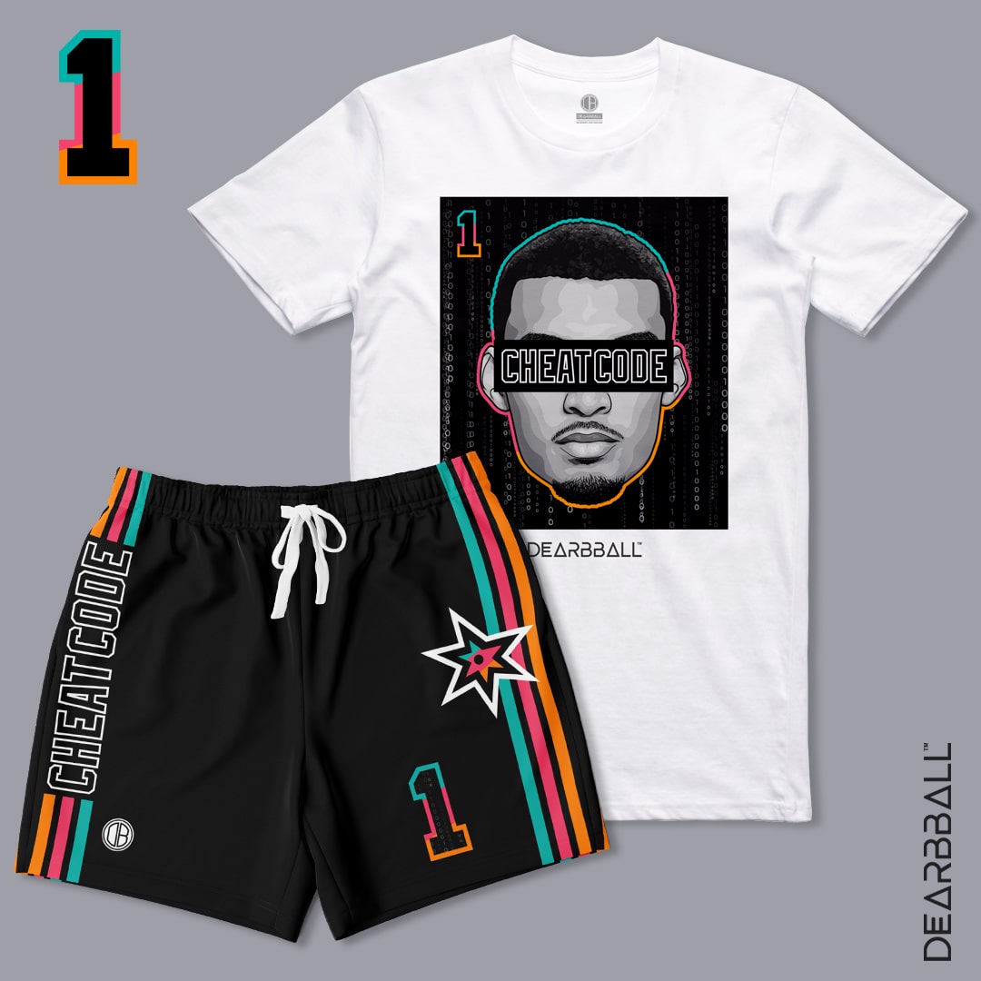 DearBBall 2 Sets Shorts T-Shirts - Al1en x CheatCode Fiesta Edition
