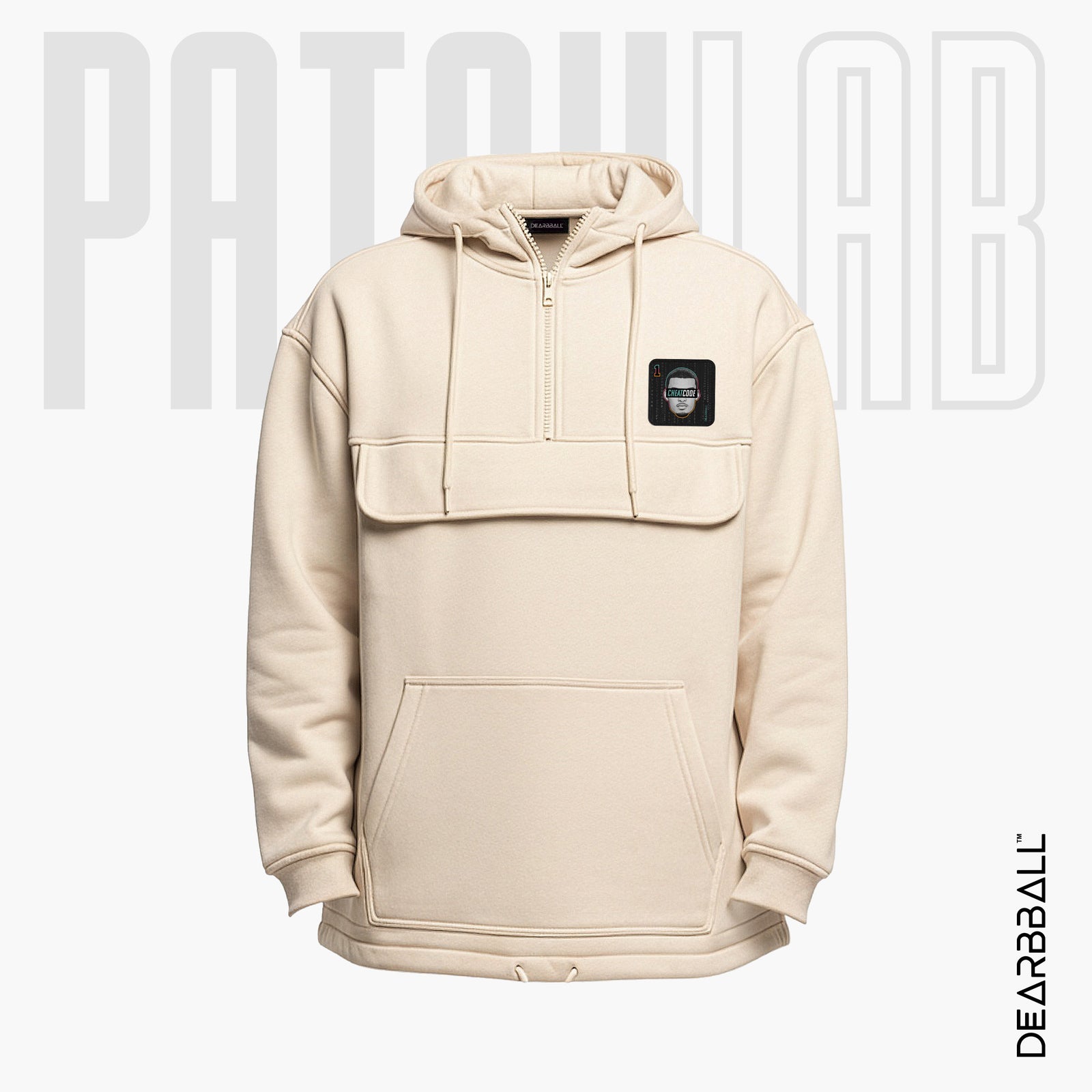 Hettegenser 3/4 Glidelås PatchLab