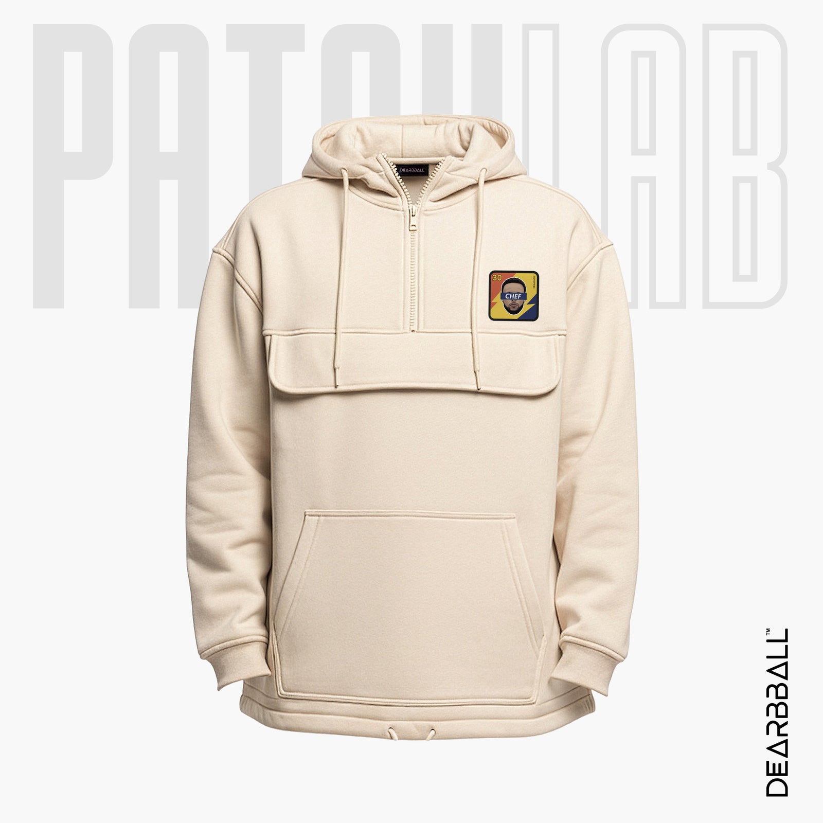 Hettegenser 3/4 Glidelås PatchLab