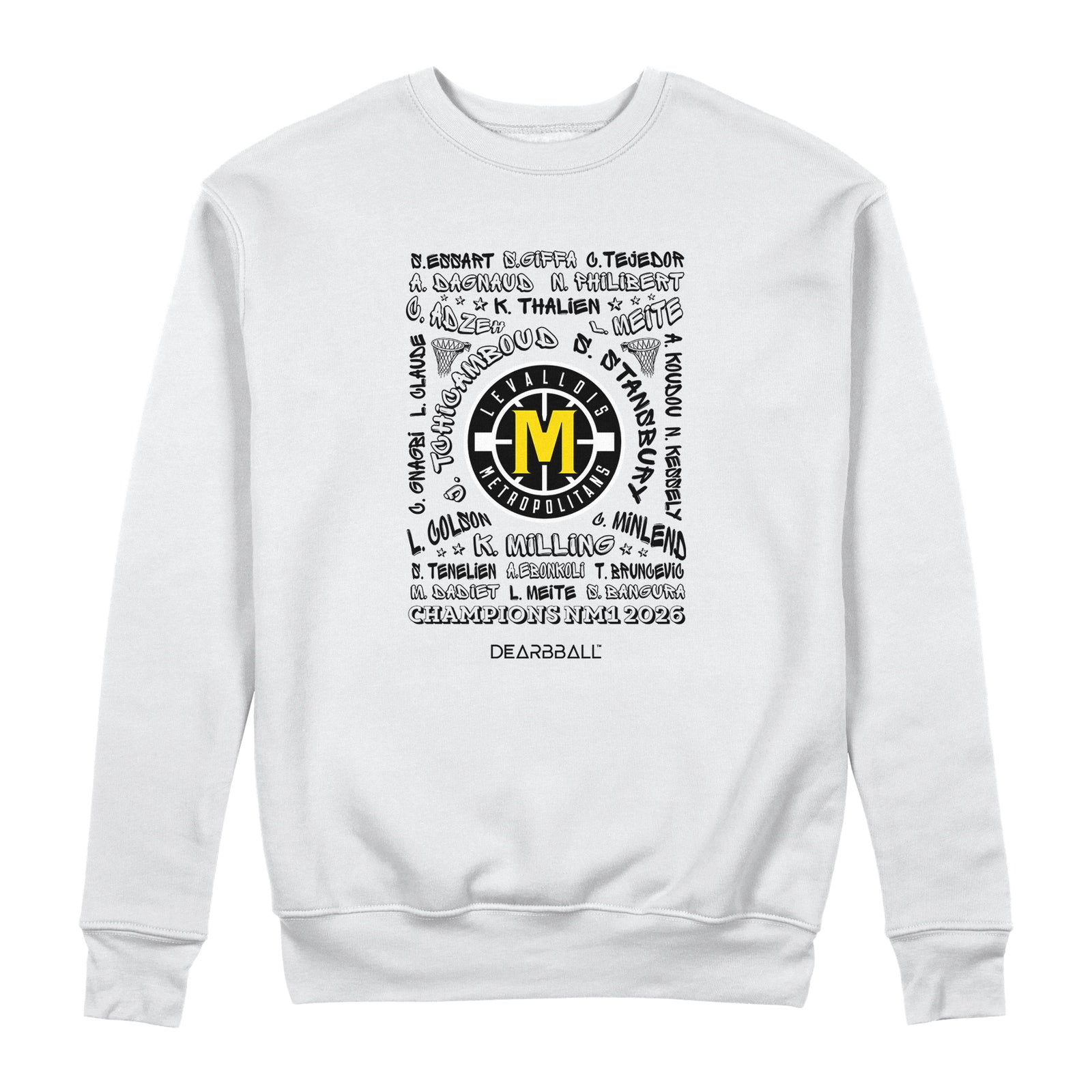 DearBBall Sweat - LEVALLOIS METROPOLITANS Words Matter Champs Edition