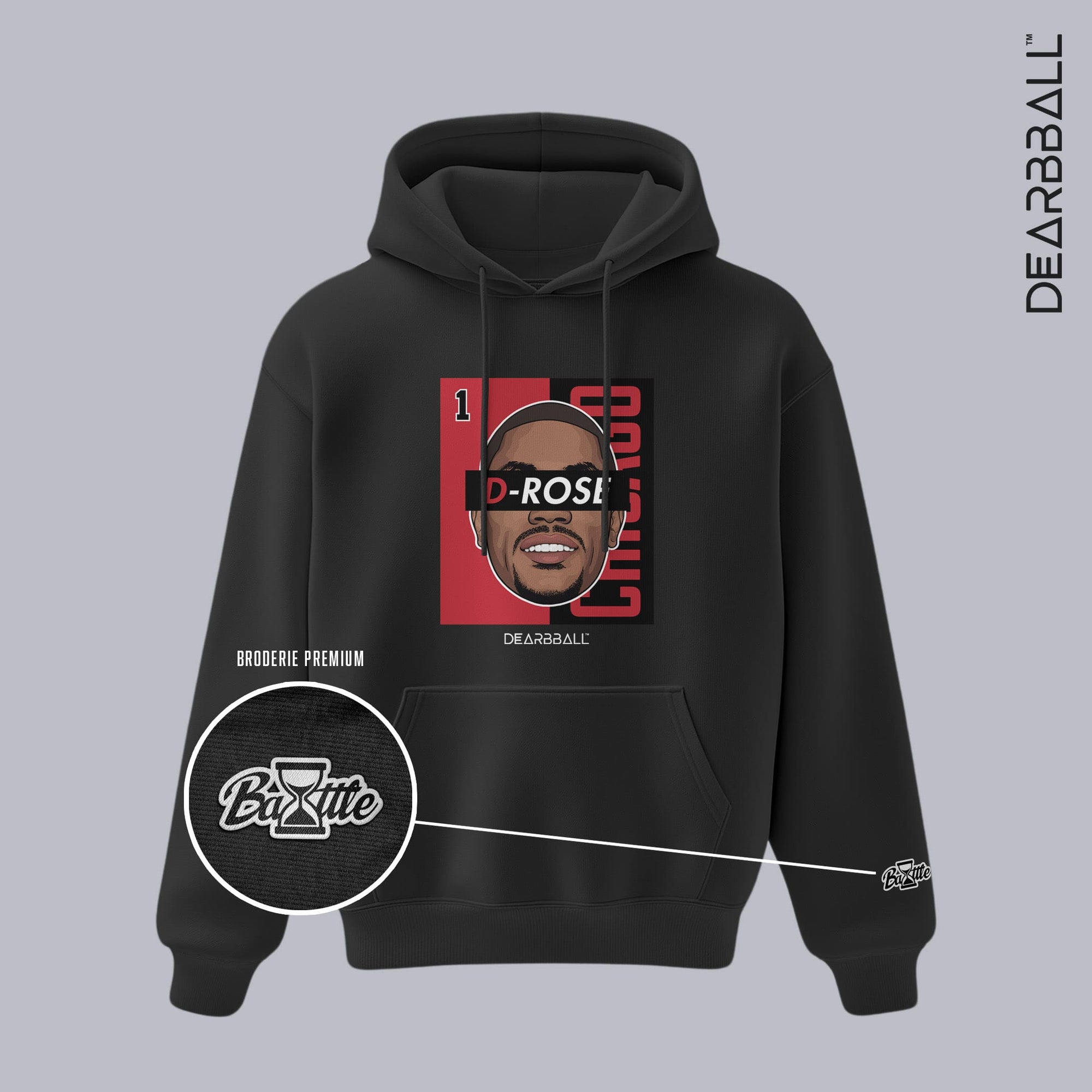 DearBBall Sweat à Capuche - D-ROSE CHICAGO BOG Premium Edition