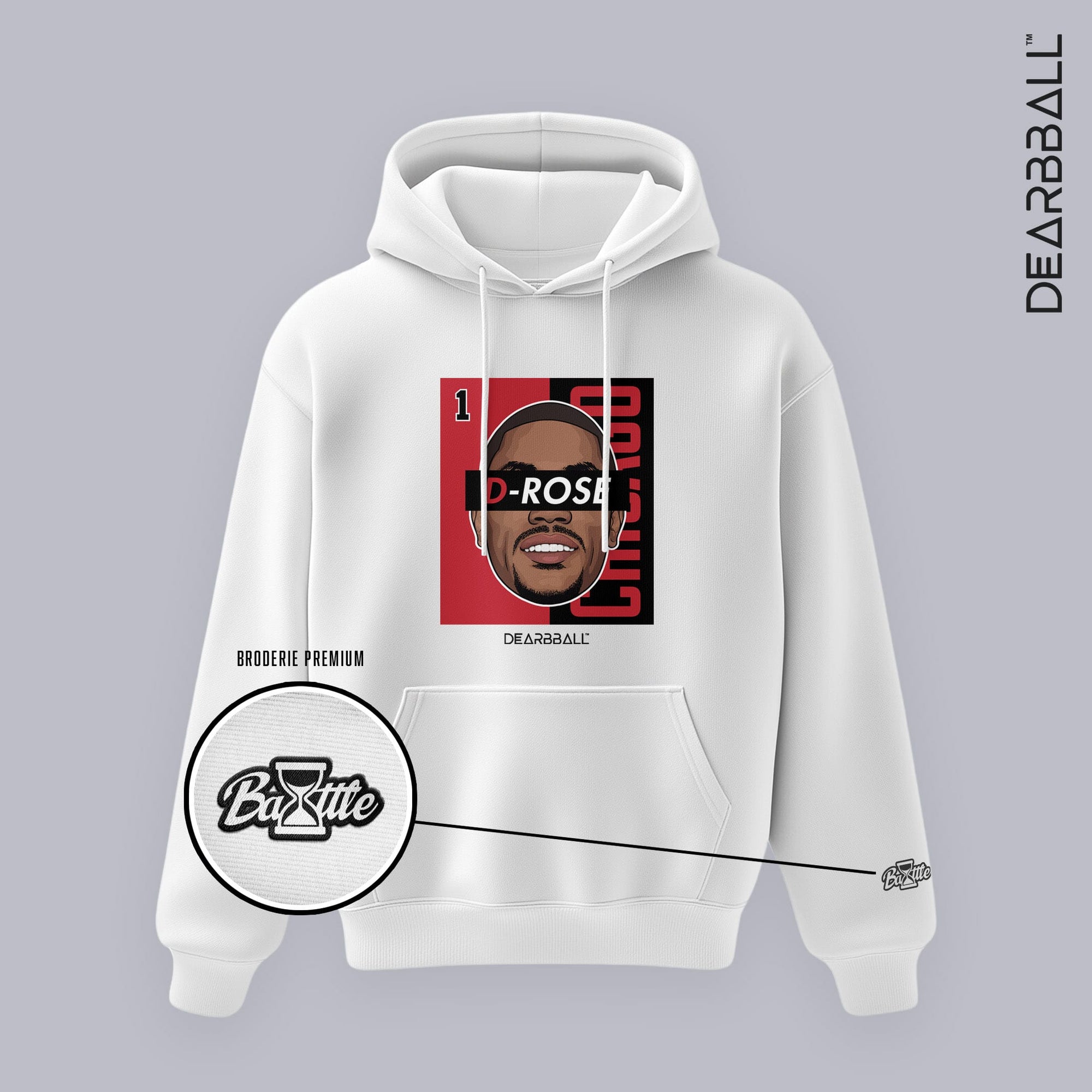 DearBBall Sweat à Capuche - D-ROSE CHICAGO BOG Premium Edition